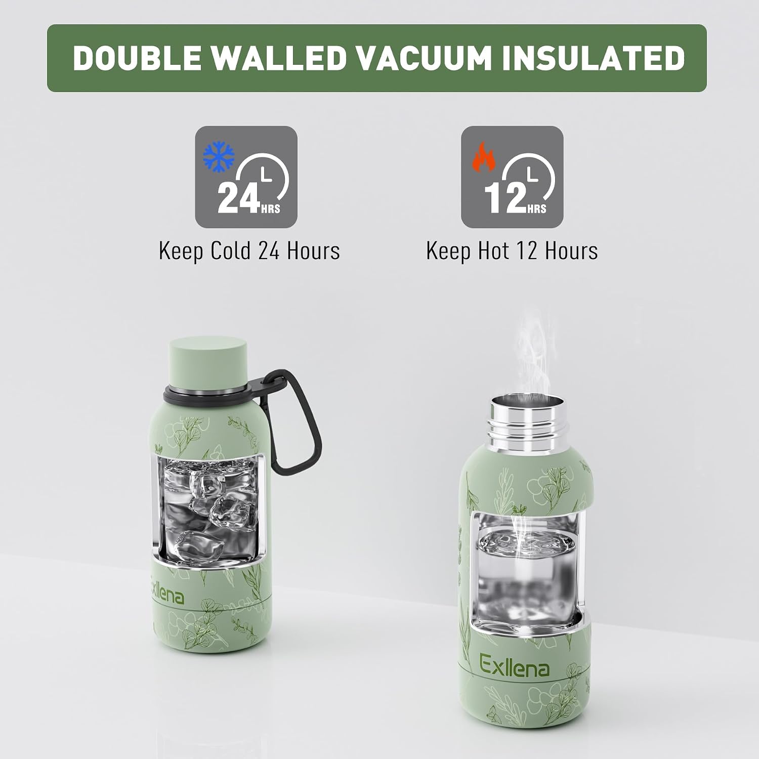 Thumbnail 3 de Exllena Water Bottle 350ml with Clip