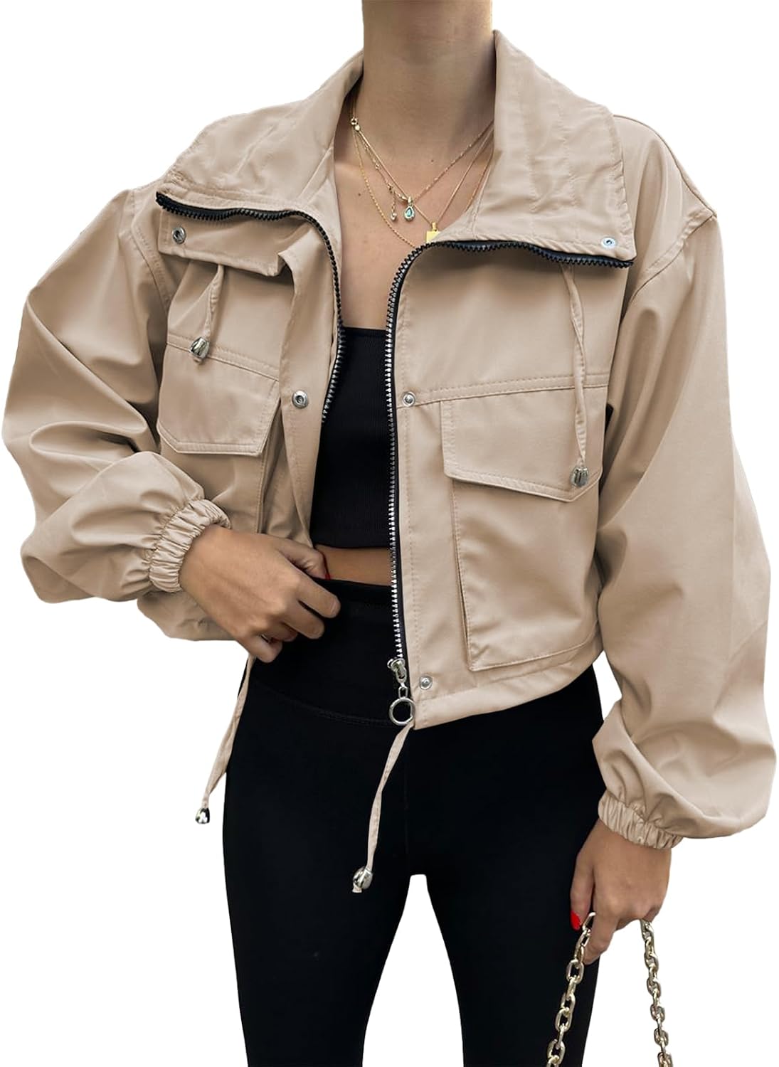 Detalle 2 de Tankaneo Cropped Utility Anorak Jacket