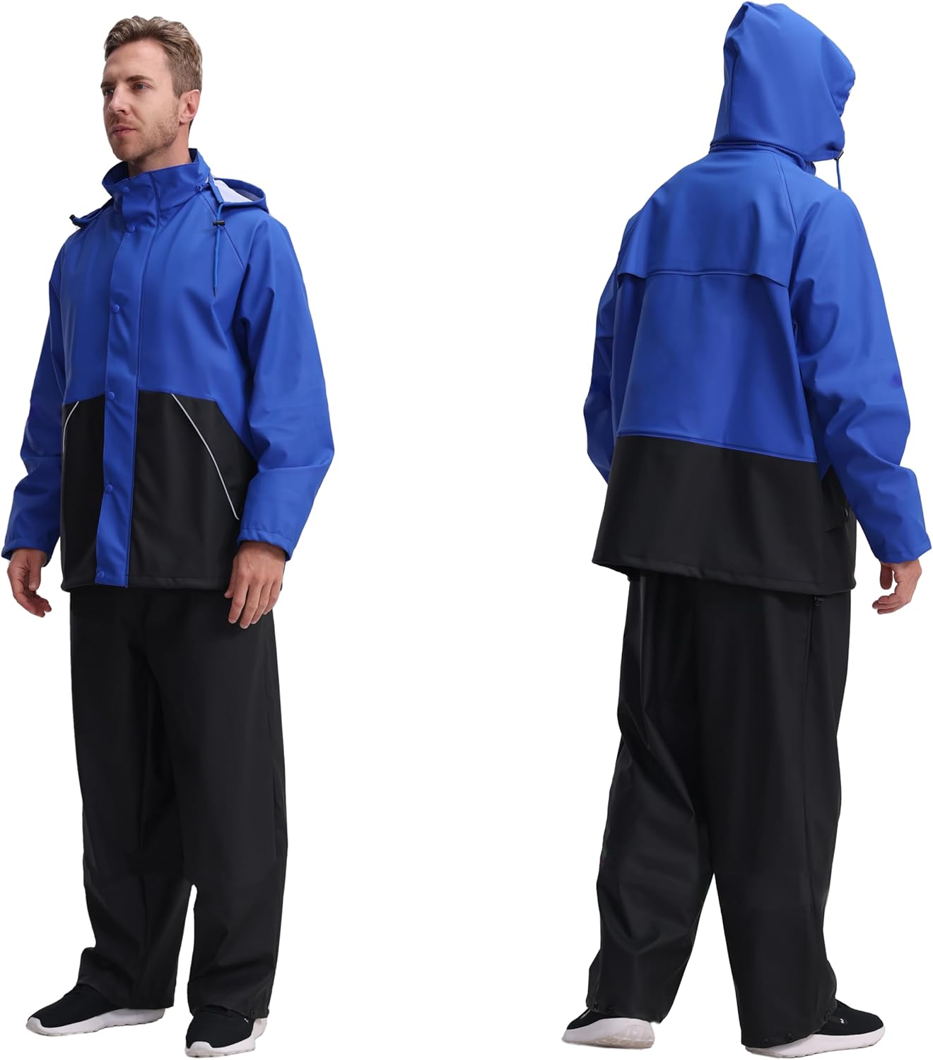 Thumbnail 2 de Navis Marine Men’s PRO Rain Suit Set (WS-005) – Heavy-duty waterproof jacket & bib trousers with reflective strips