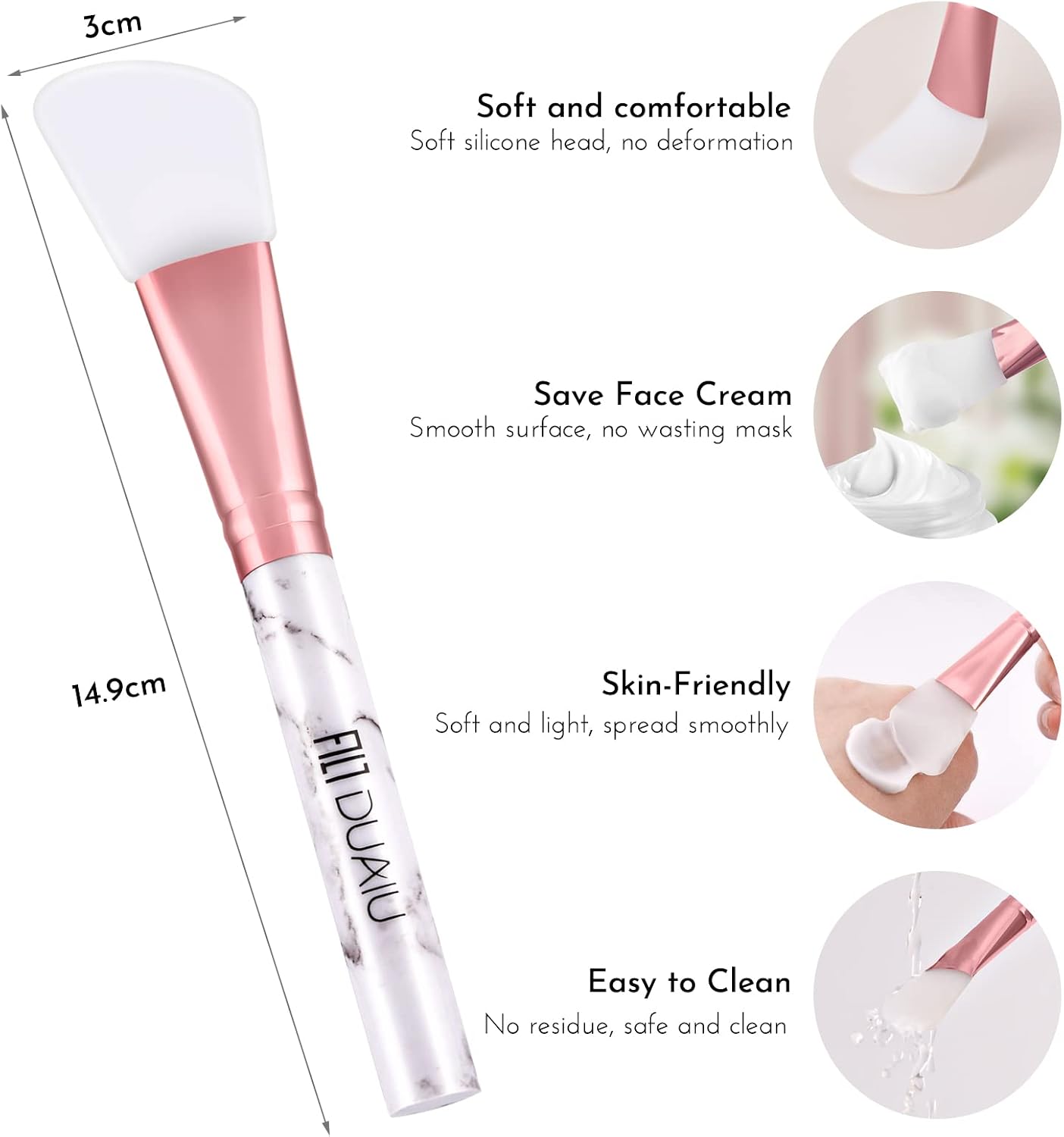 Detalle de DUAIU Silicone Face Mask Brushes, 2-piece set