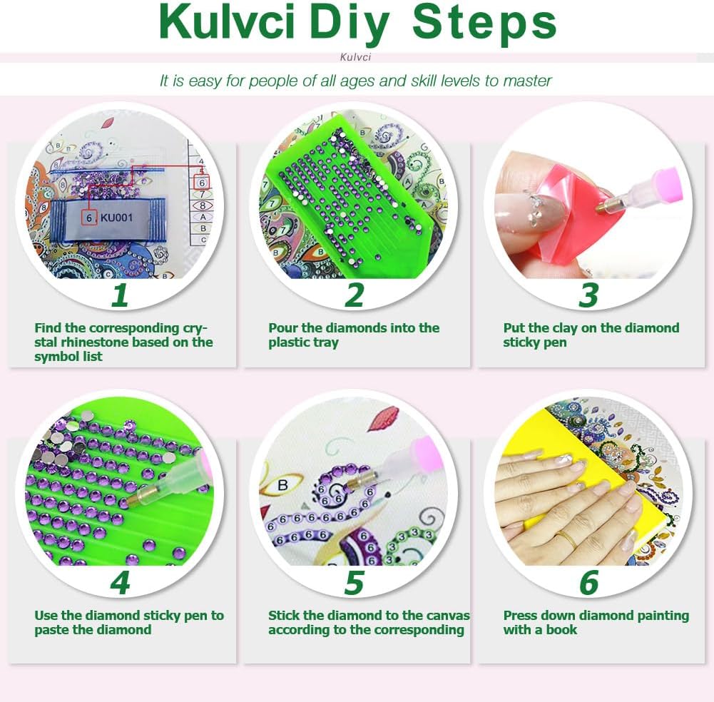 Thumbnail 6 de Kulvci Diamond Painting Kit, 12×12-Inch