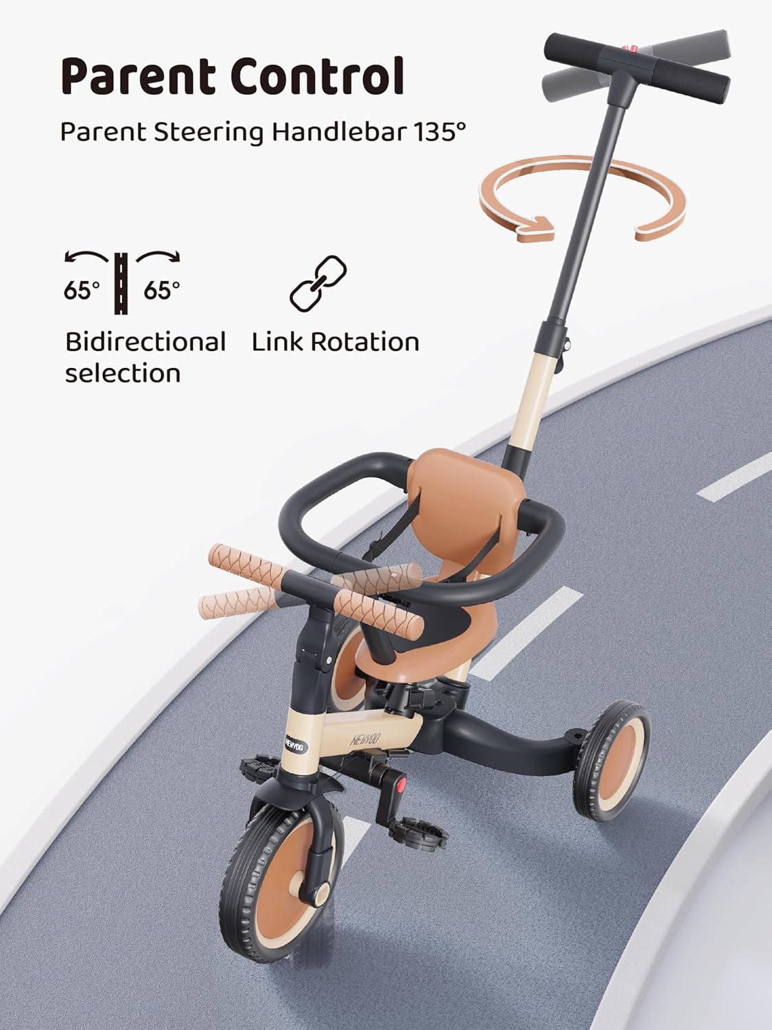 Thumbnail 3 de newyoo TR008 Toddler Tricycle 5-in-1 for Ages 1–3