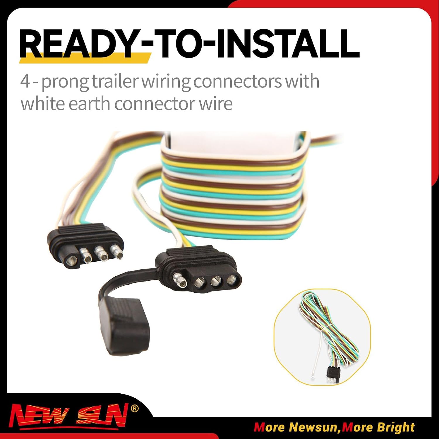 Detalle 2 de NEW SUN Trailer Wiring Harness 29FT