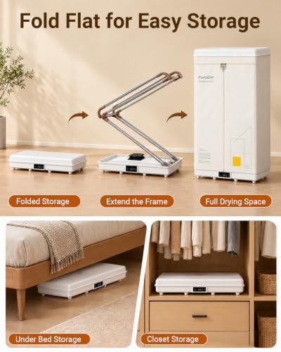 Detalle de COSICOSY Electric Clothes Dryer, 1500W, Two-Tier, 10kg Capacity