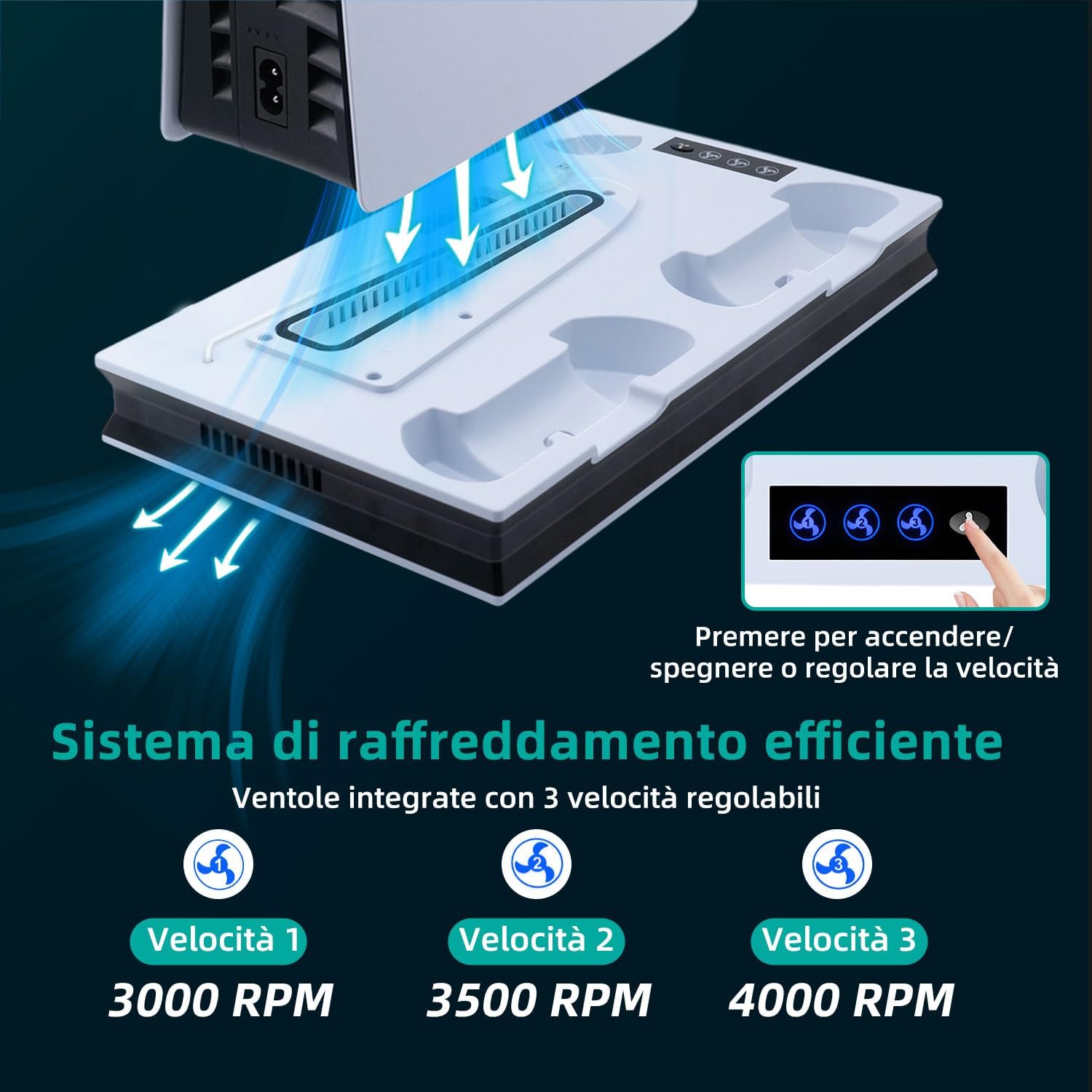 Thumbnail 4 de Tolesum Supporto Raffreddamento PS5 4000 RPM