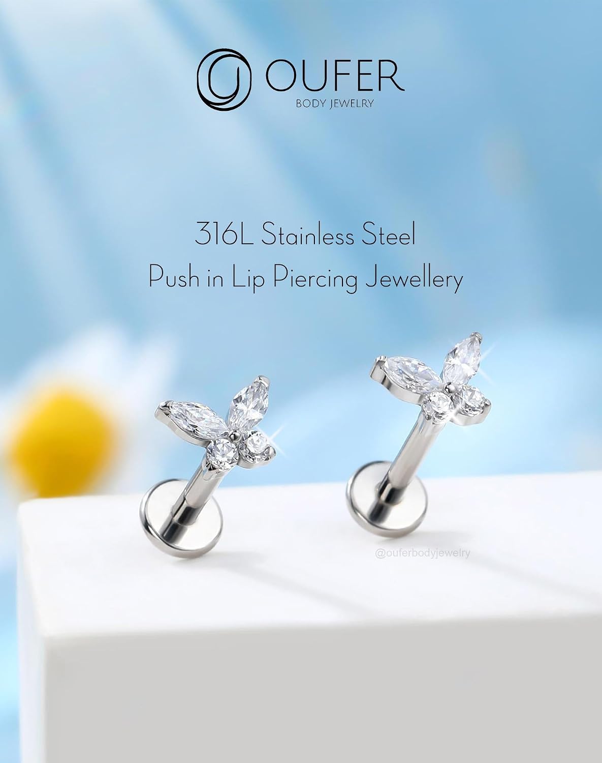 Thumbnail 1 de OUFER Labret 16G 8mm acier 316L