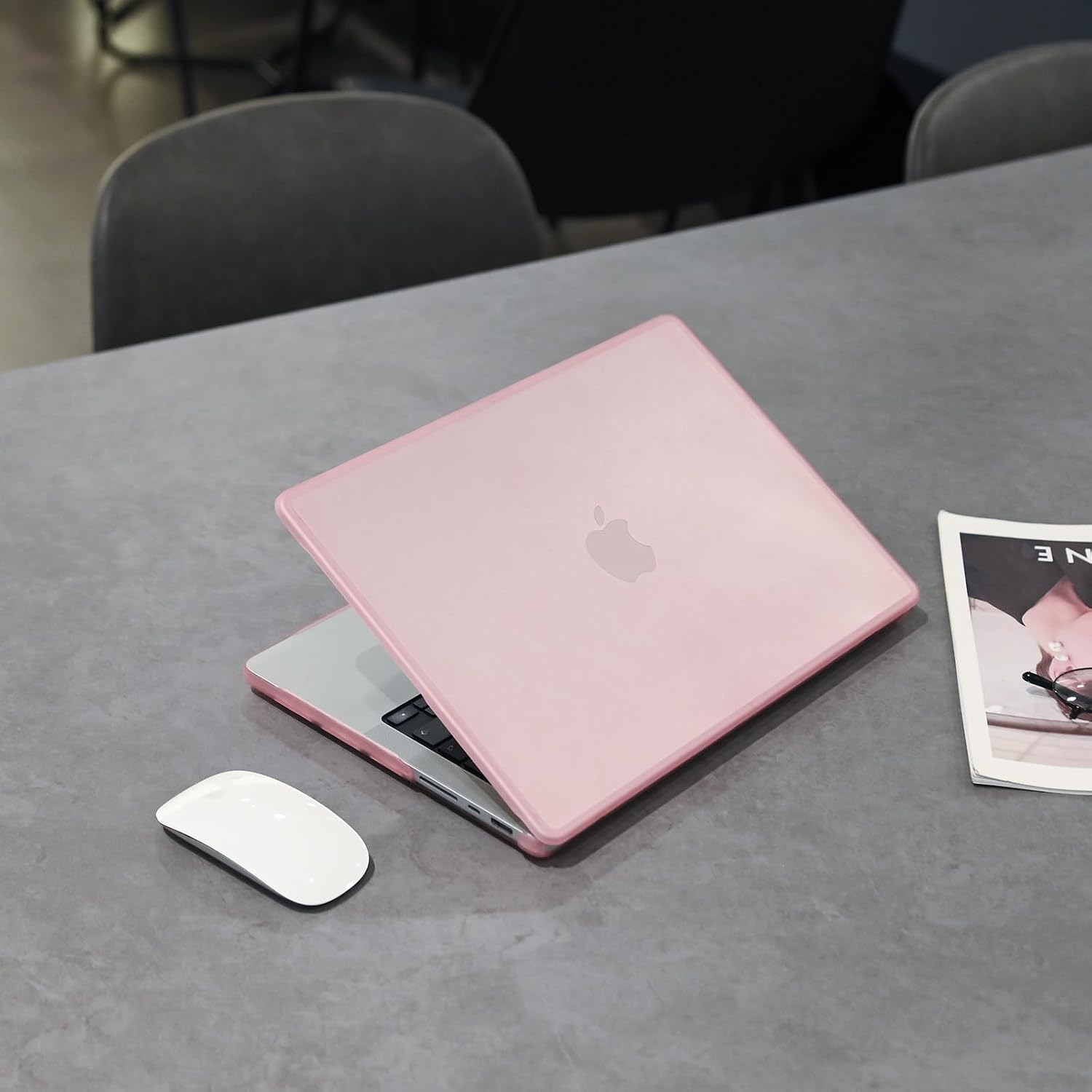 Thumbnail 6 de BlueSwan Hülle für MacBook Pro 14" (2021–2026): TPU-Rahmen, matte Anti-Fingerprint Schutzhaube in Rosa