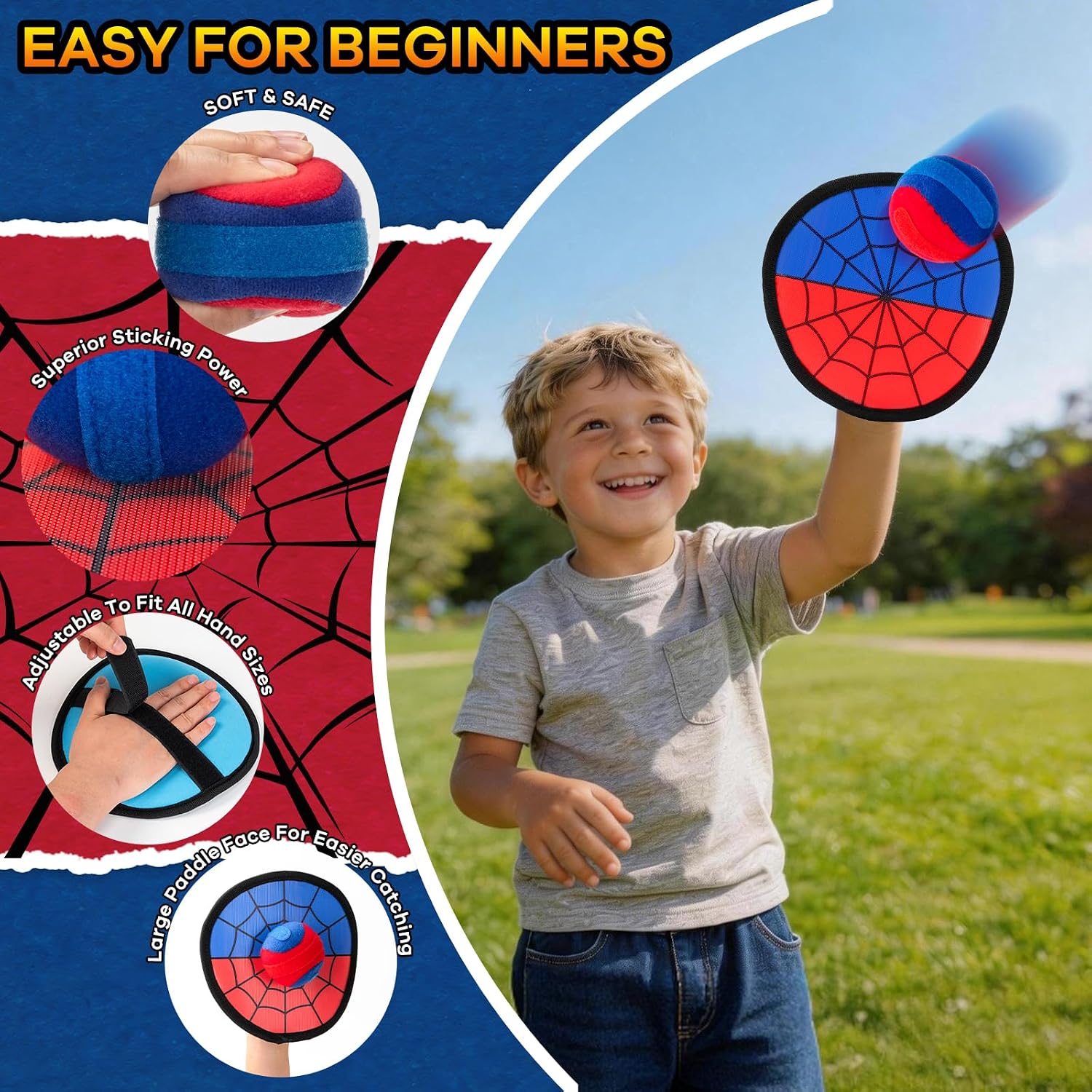 Thumbnail 3 de Toss and Catch Ball Game with 4 Paddles