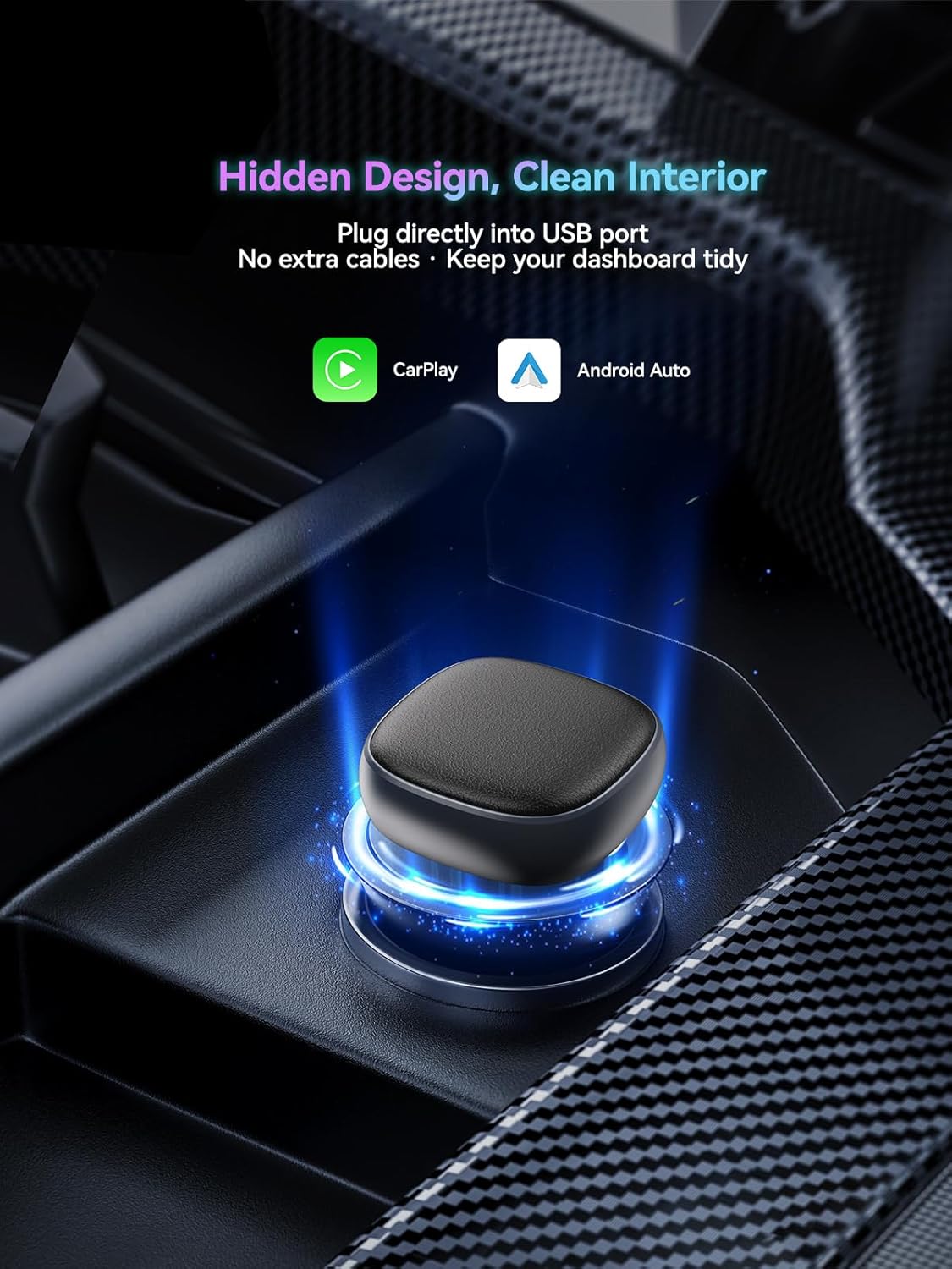 Thumbnail 4 de Spedal USB-C Wireless CarPlay & Android Auto Adapter – 2026 Upgraded with One-Button Dual Phone Switching
