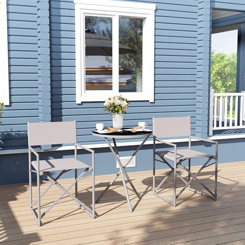 Thumbnail 5 de Outsunny Conjunto de Muebles de Jardín 3 Piezas con Sillas Plegables