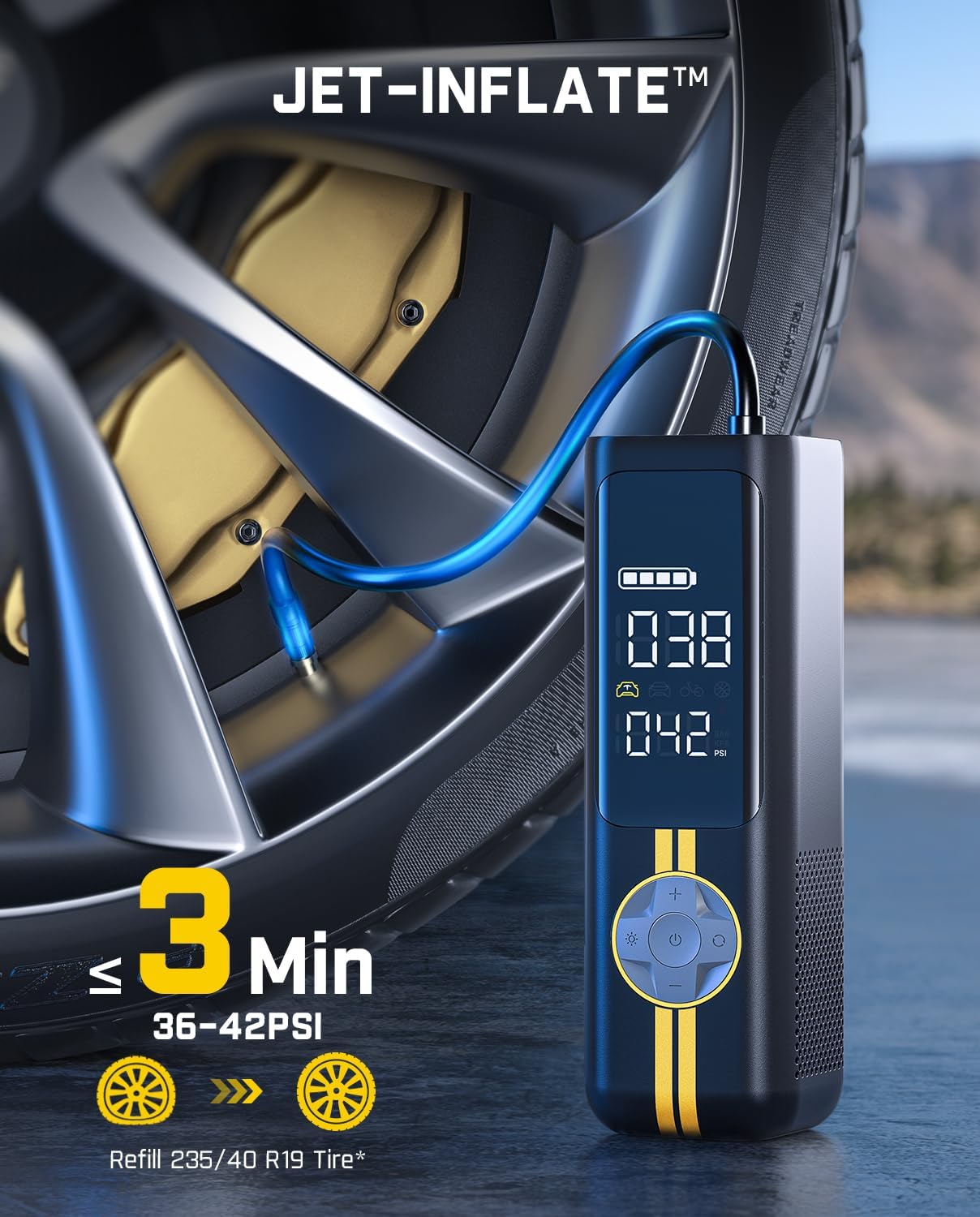 Detalle 2 de Fanttik X8 APEX EV Tire Inflator 150PSI