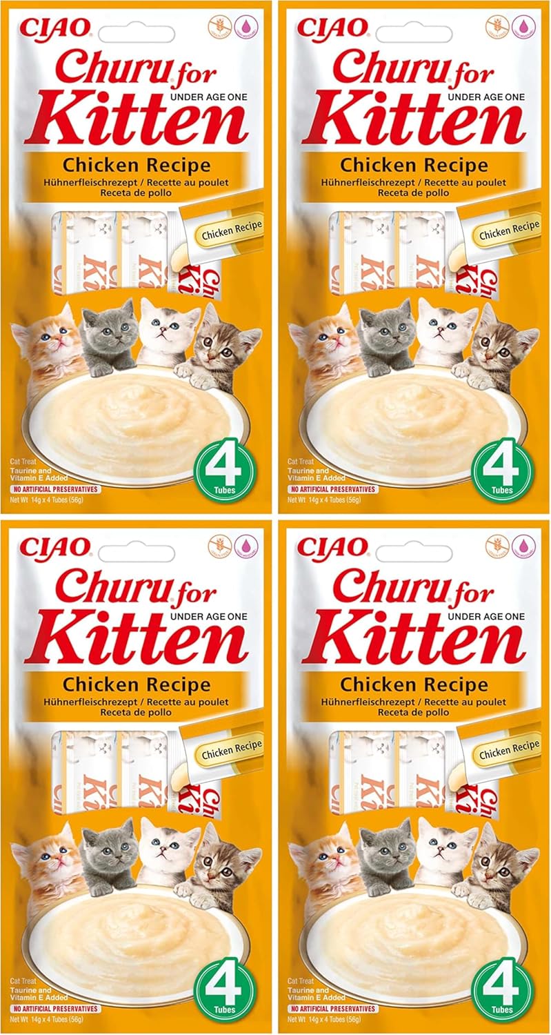 Thumbnail 6 de INABA Churu Kitten Snack per Gattini sotto i 12 mesi – Tonno e Pollo, 20 stick da 14 g