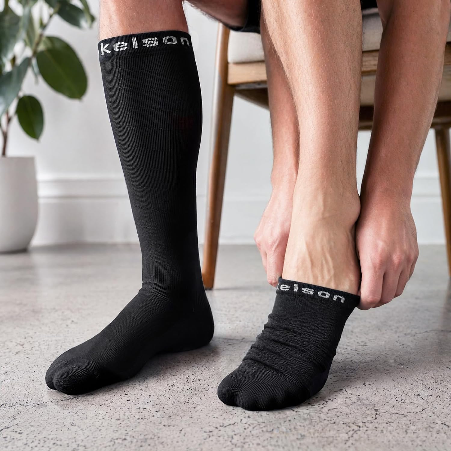 Detalle 2 de Kelson Calves Compression Socks (2 Pairs) 20–30 mmHg for Men & Women
