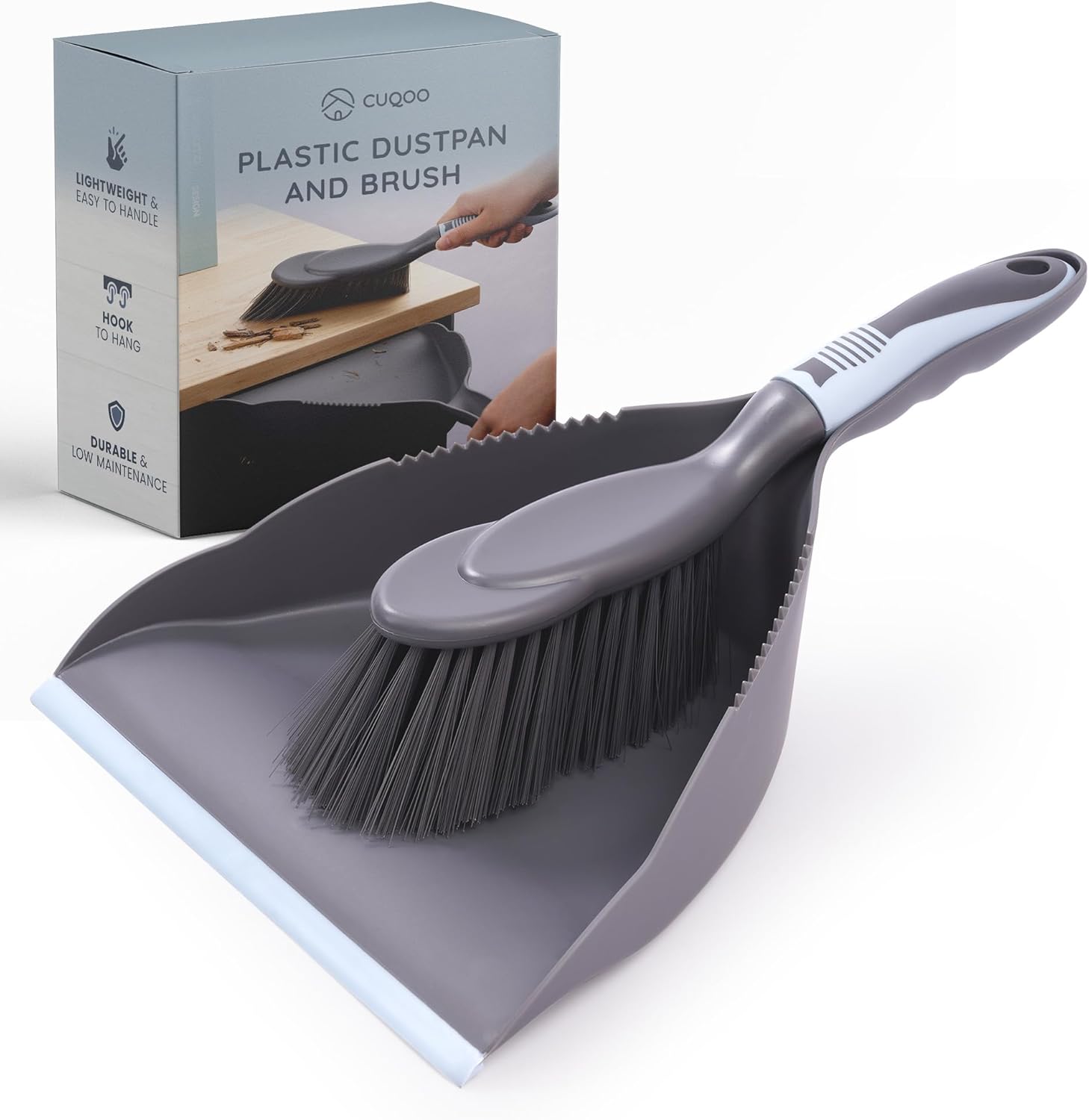 CUQOO Dustpan and Brush Set Compact