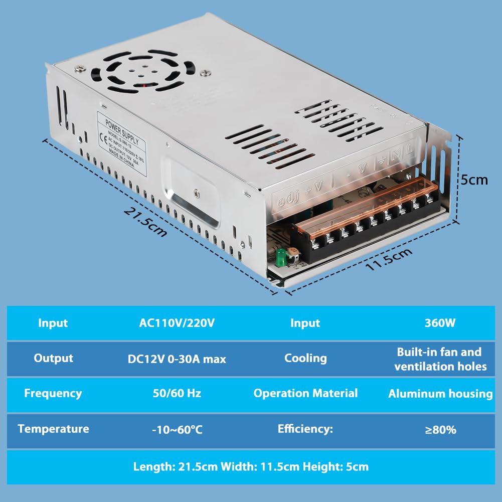 Thumbnail 1 de OFFCUP DC 12V 30A 360W regulated power supply 🔌
