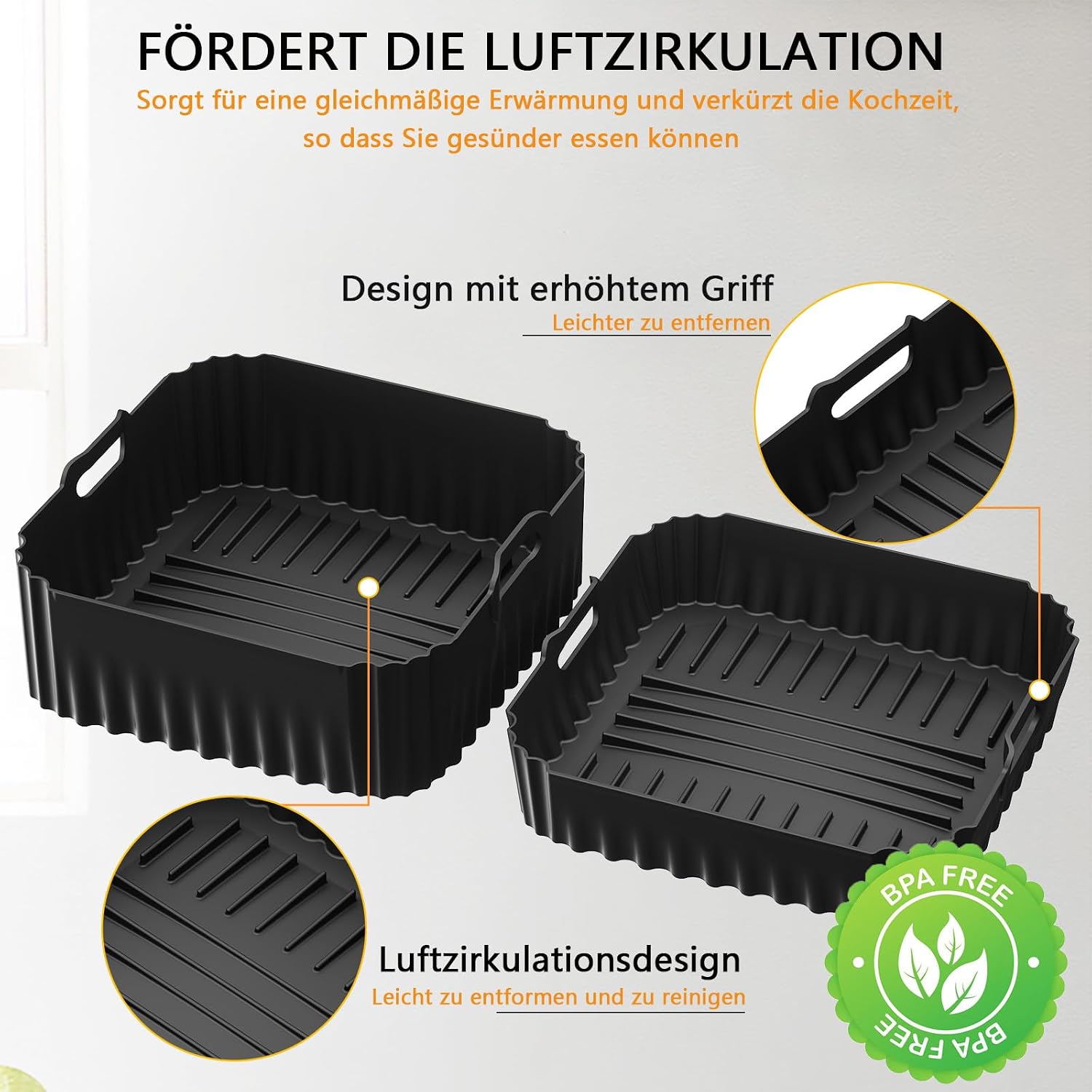 Thumbnail 2 de 18-tlg Heißluftfritteuse-Zubehör für COSORI Turbo Tower Pro Smart 10,8L (Double Stack) – Silikonformen, Grillrost & Backpapier-Set