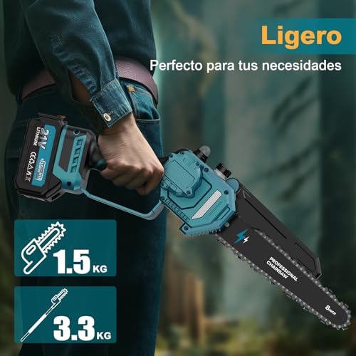 Thumbnail 6 de RINOXAR 2 en 1: Motosierra de Pértiga 8" con 2 Baterías de 4000 mAh
