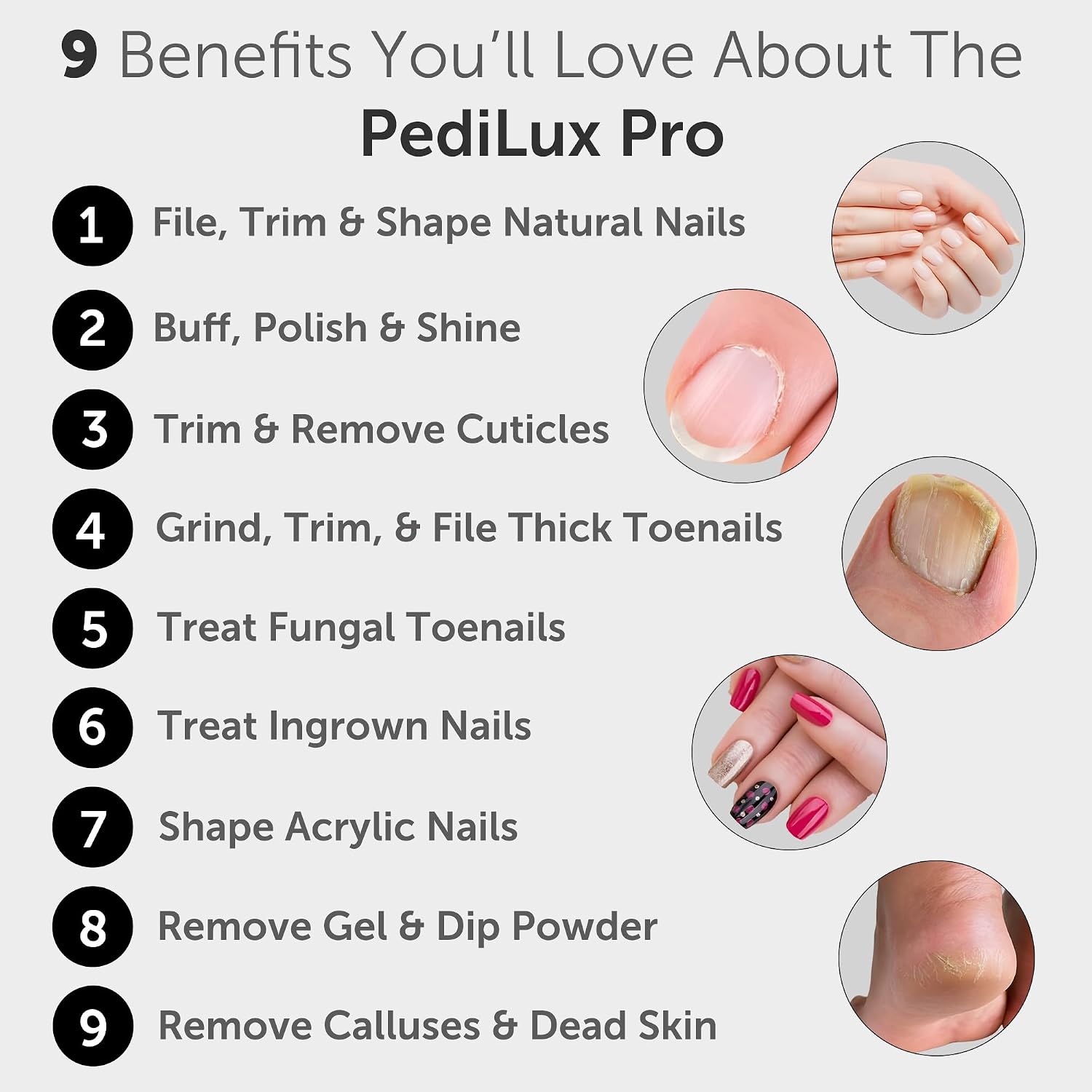 Detalle de UTILYZE PediLux Pro (Cordless) Electric Manicure and Pedicure Kit