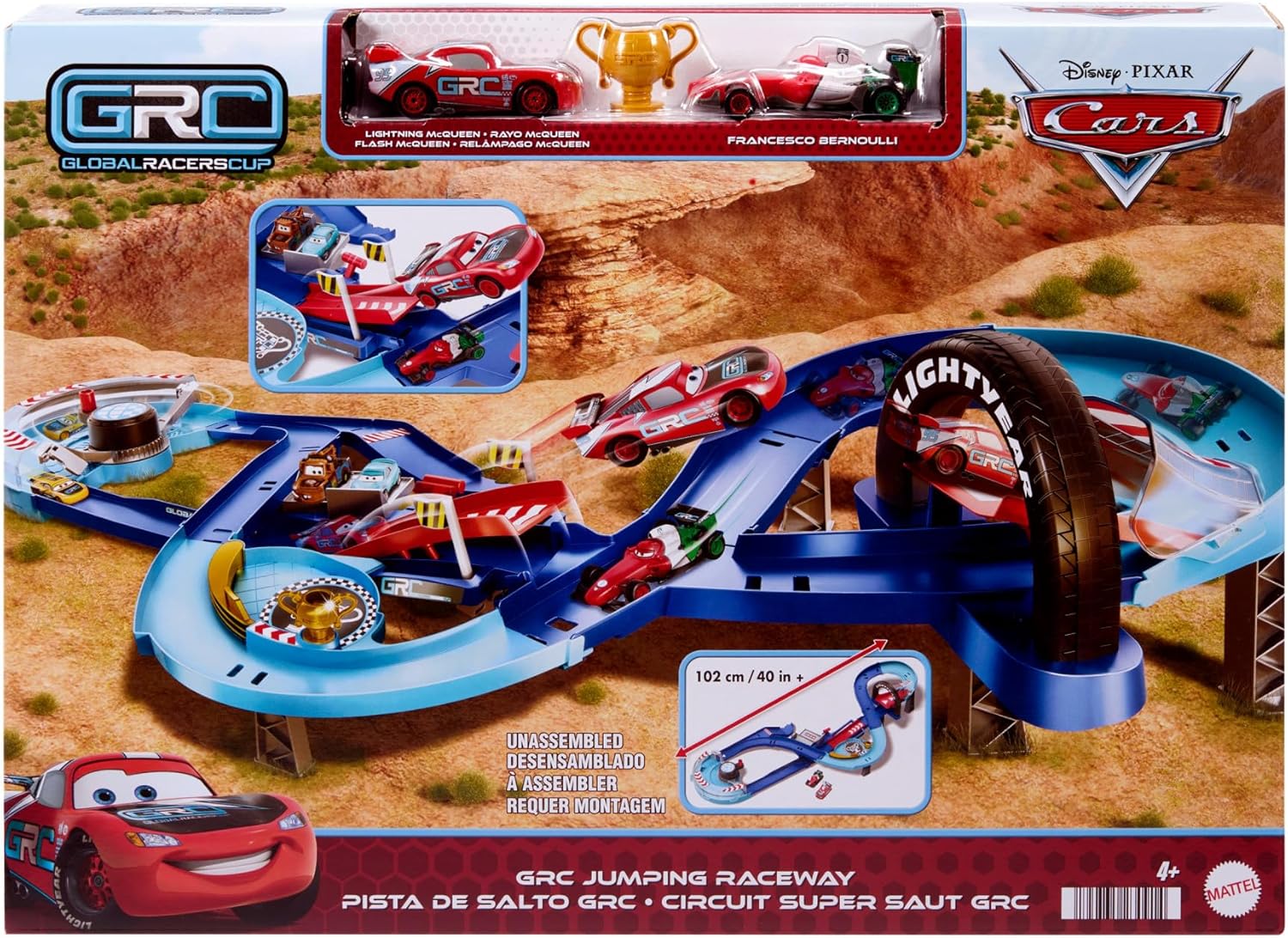 Thumbnail 5 de Mattel Disney Pixar Cars GRC Pista de Salto con Rayo McQueen
