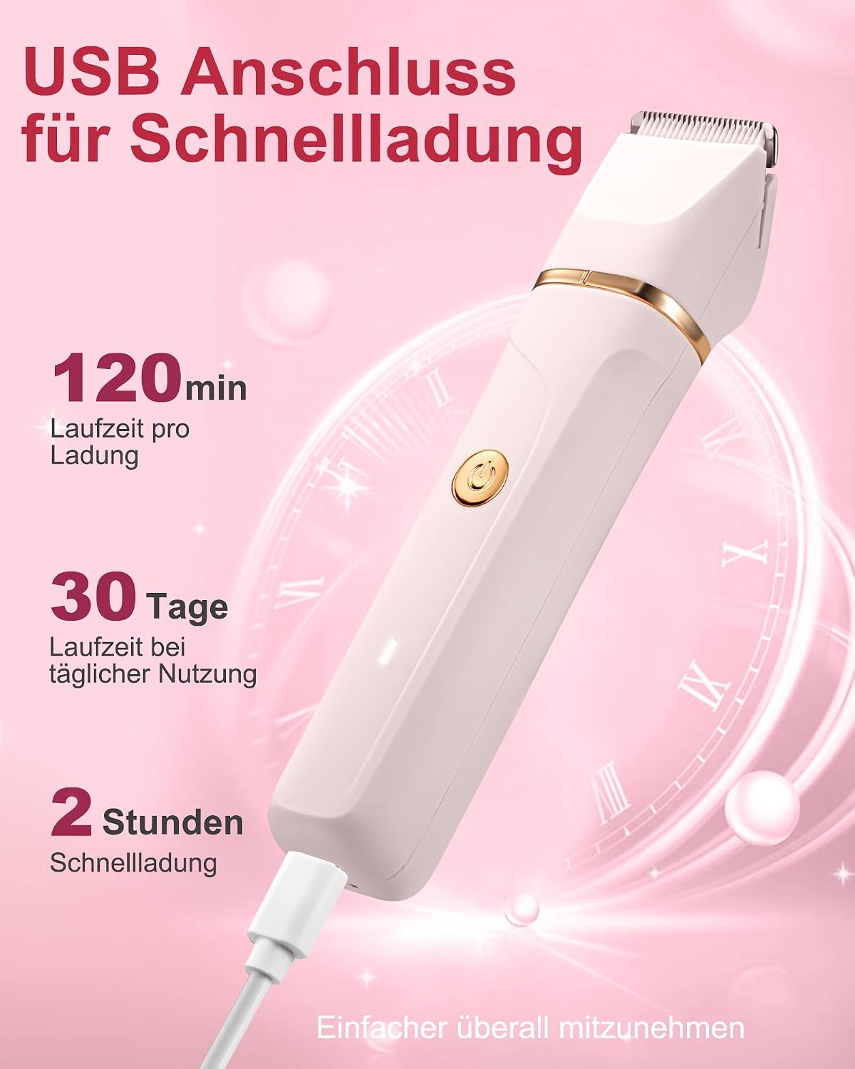 Thumbnail 4 de RAXMETRY 3‑in‑1 Intimrasierer wiederaufladbar