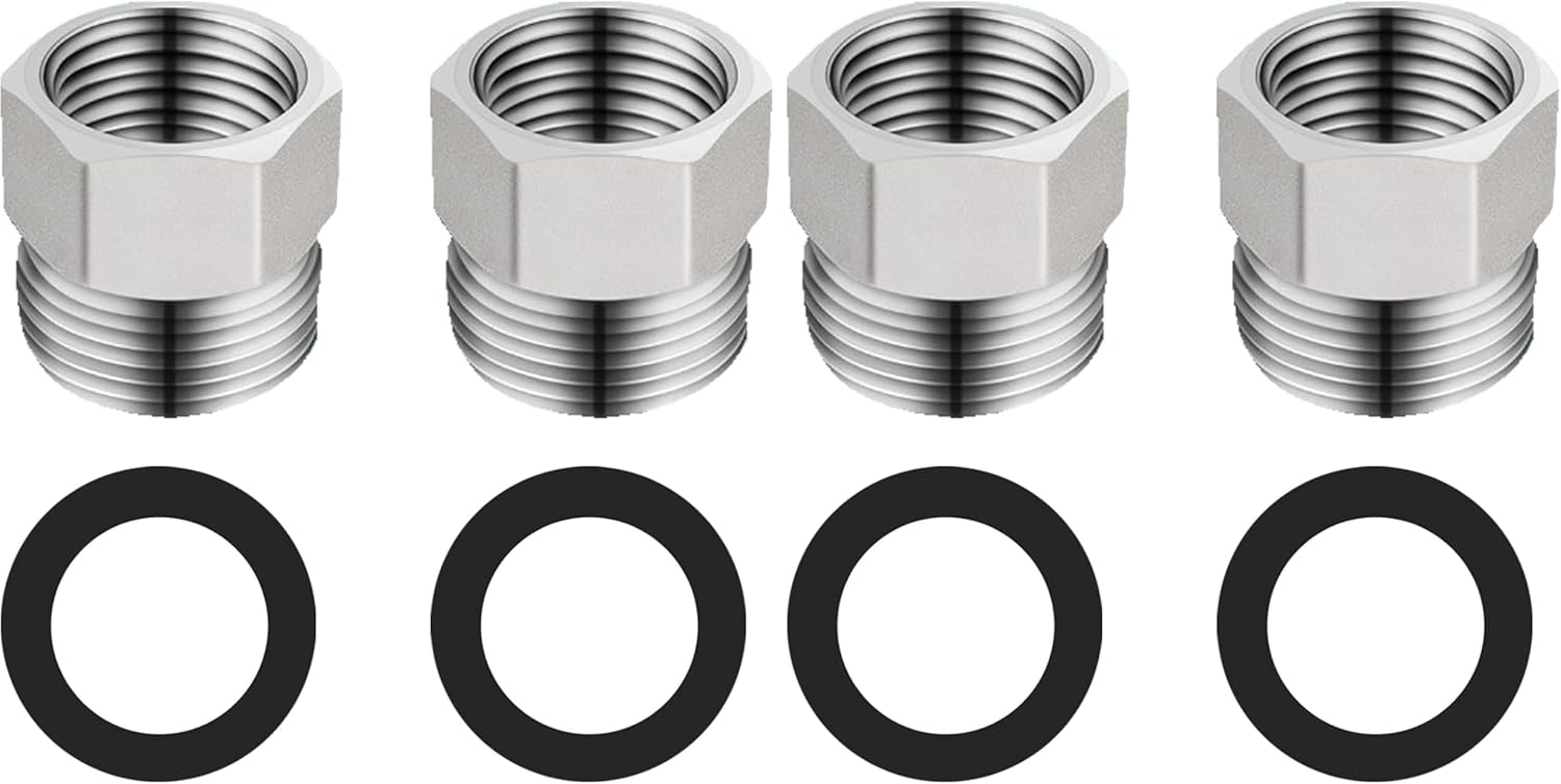 Thumbnail 6 de BELZ 2-teiliges Set Reduzieradapter 3/8 Außen auf 1/2 Innen aus 304 Edelstahl (mit doppelten Dichtringen)