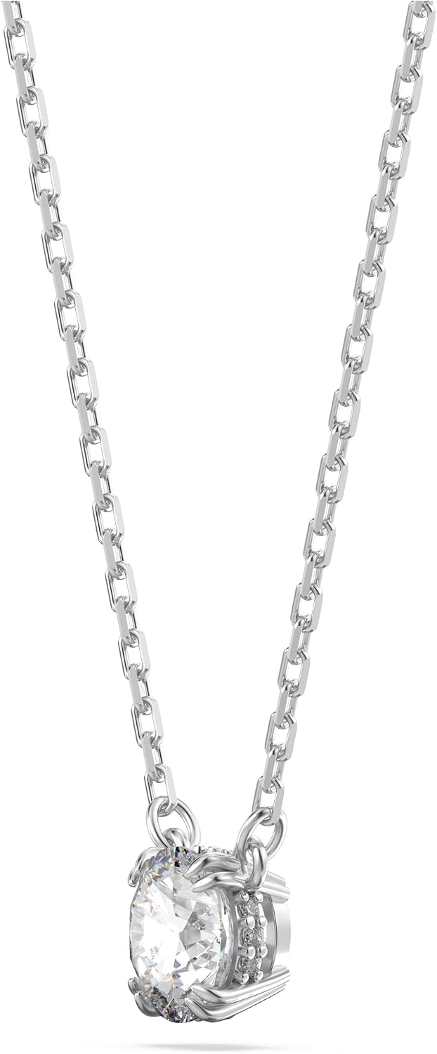 Thumbnail 4 de Swarovski Stilla Set Weiß Rhodiniert Halskette Ohrringe