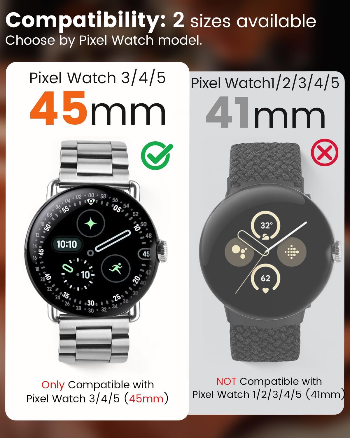 Detalle de BlackPro ステンレススチールバンド Google Pixel Watch 3/4 45mm対応 調節可能・ボタン式クラスプ