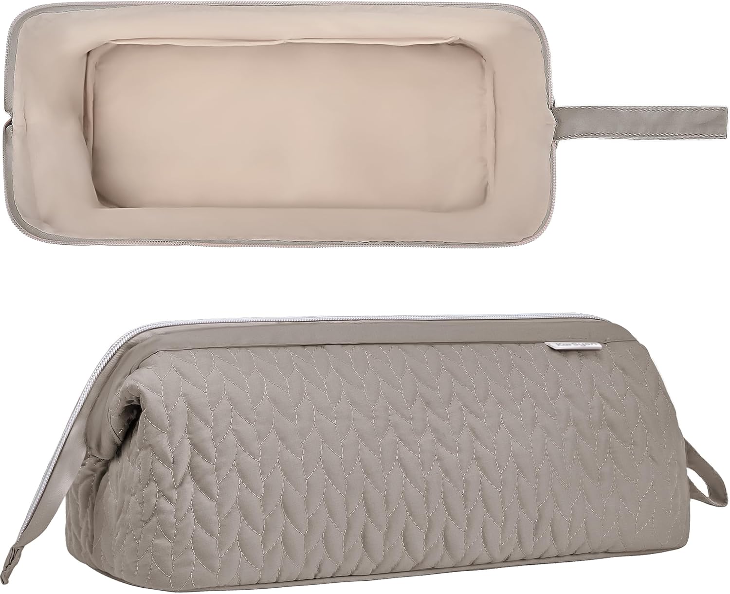 Detalle de KarSyon Shark Flex Style Case Travel Bag for Airwrap/Flat Iron Accessories (Camel)
