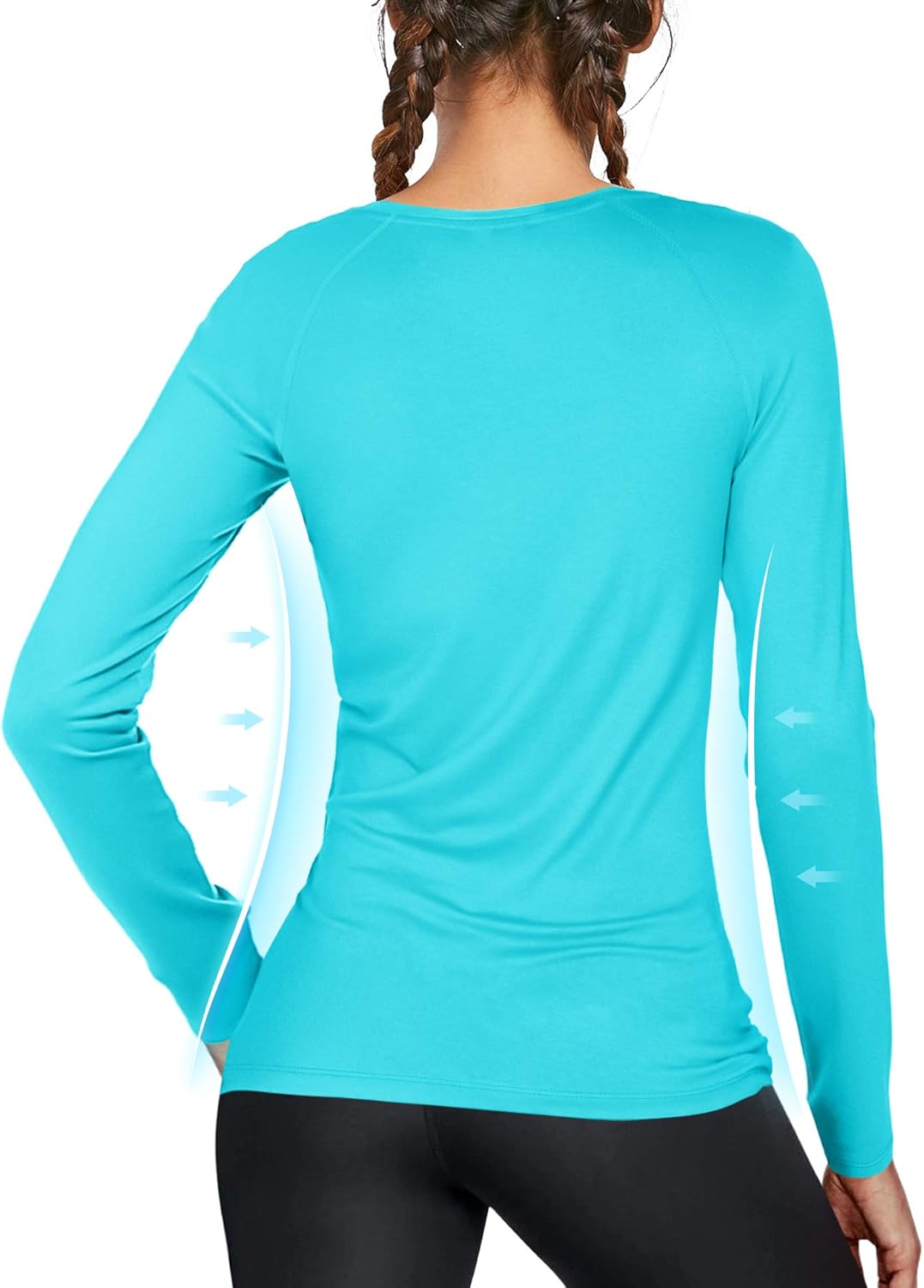 Thumbnail 1 de WISMBOX women’s long sleeve rash vest with UPF 50+ quick-dry UV protection