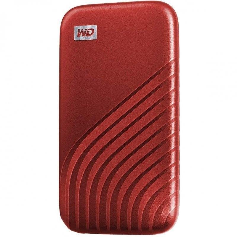 Detalle 2 de WD My Passport SSD 1TB USB-C Rojo: rendimiento portátil con seguridad integrada