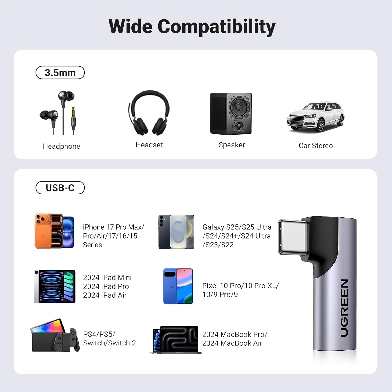 Thumbnail 5 de UGREEN USB C to 3.5mm DAC adapter 24bit