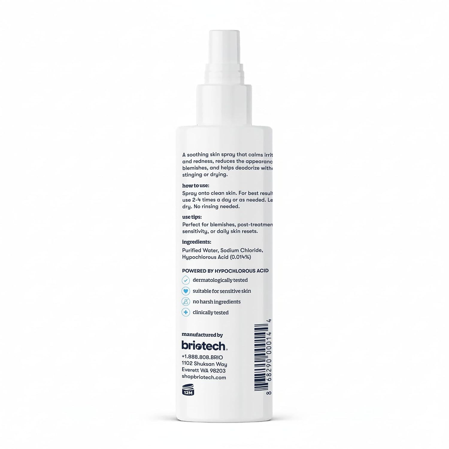 Thumbnail 6 de BRIOTECH Hypochlorous Acid HOCl Skin Spray (Topical Aerosol) for Sensitive Skin
