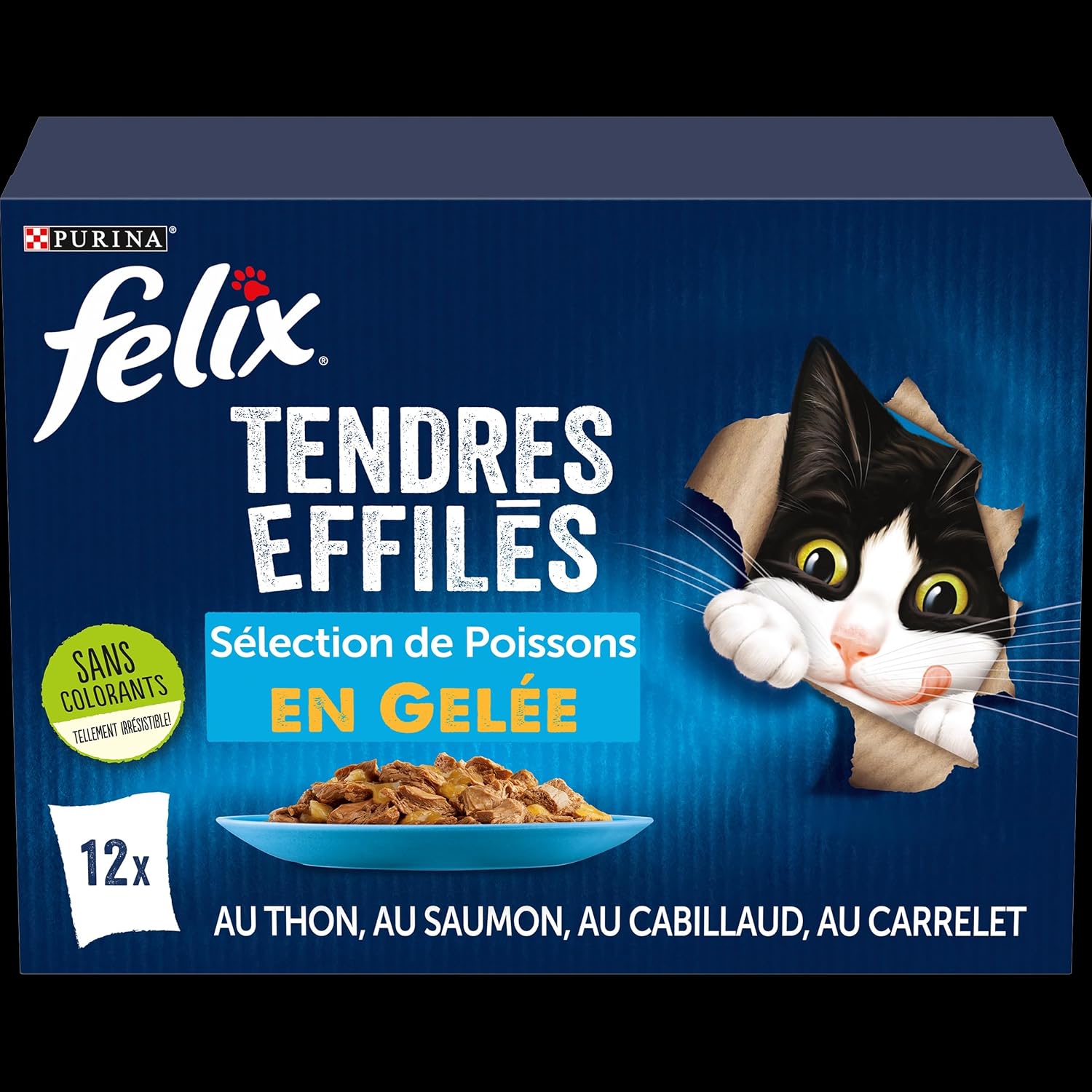 Detalle 2 de FELIX Tendres Effilés en gelée 80x85g 🐱