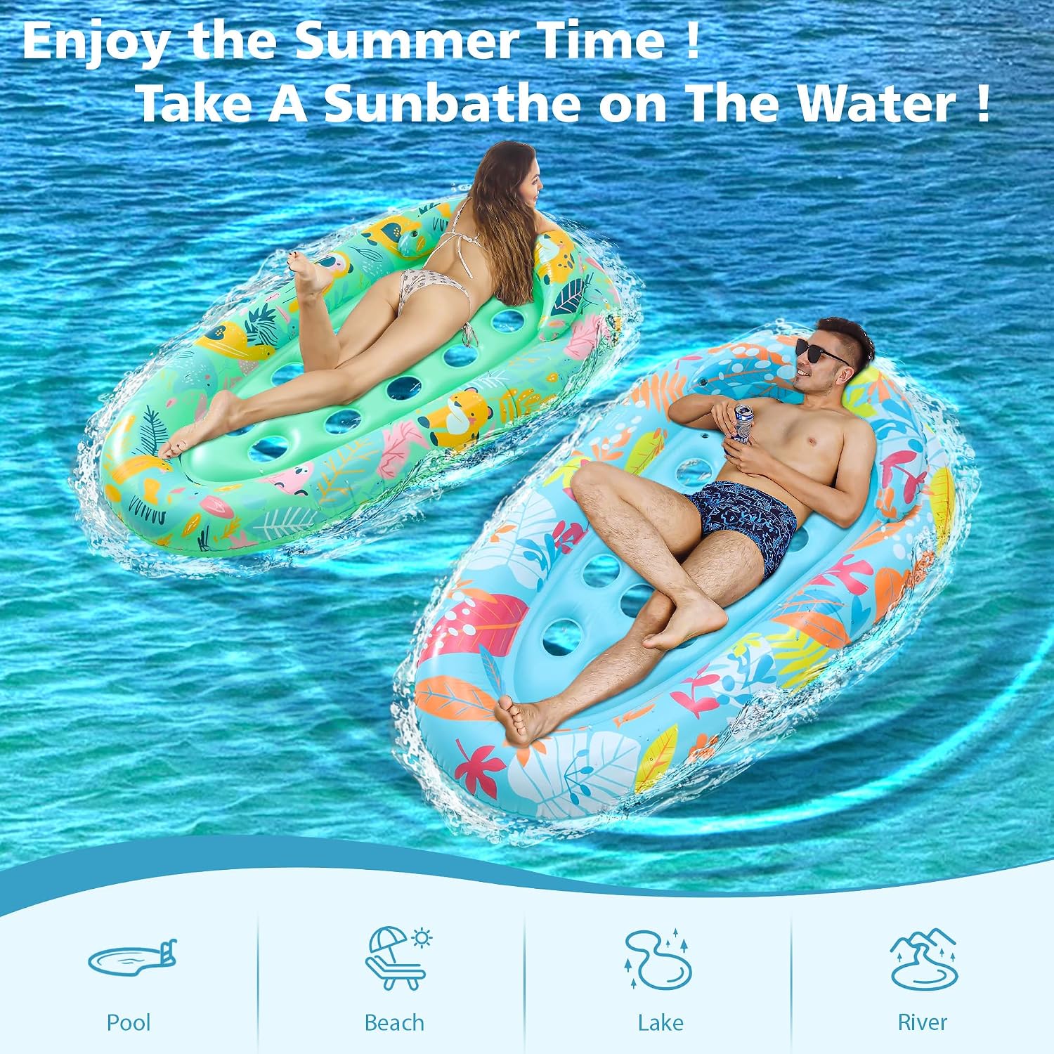 Detalle de LUSARRYWILL Pool Float 2-Pack