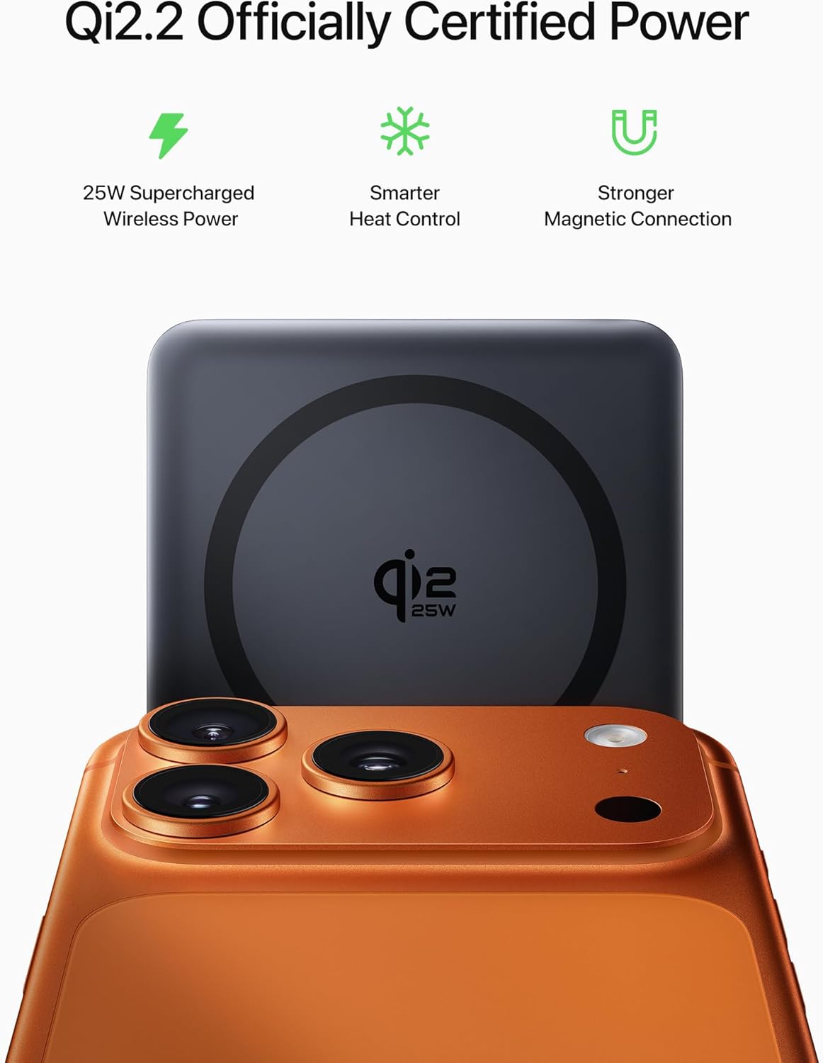 Detalle 2 de Baseus PicoGo AM52 Power Bank with Qi2.2 MagSafe (10000mAh) – 25W Wireless, 45W USB-C, UK Ready