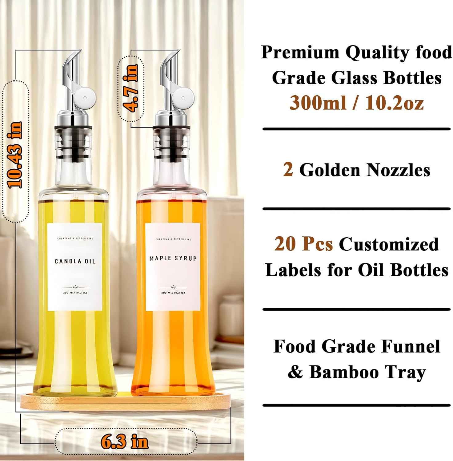 Thumbnail 2 de GIXSEGIE 300ml Olive Oil Dispenser Set 🥫