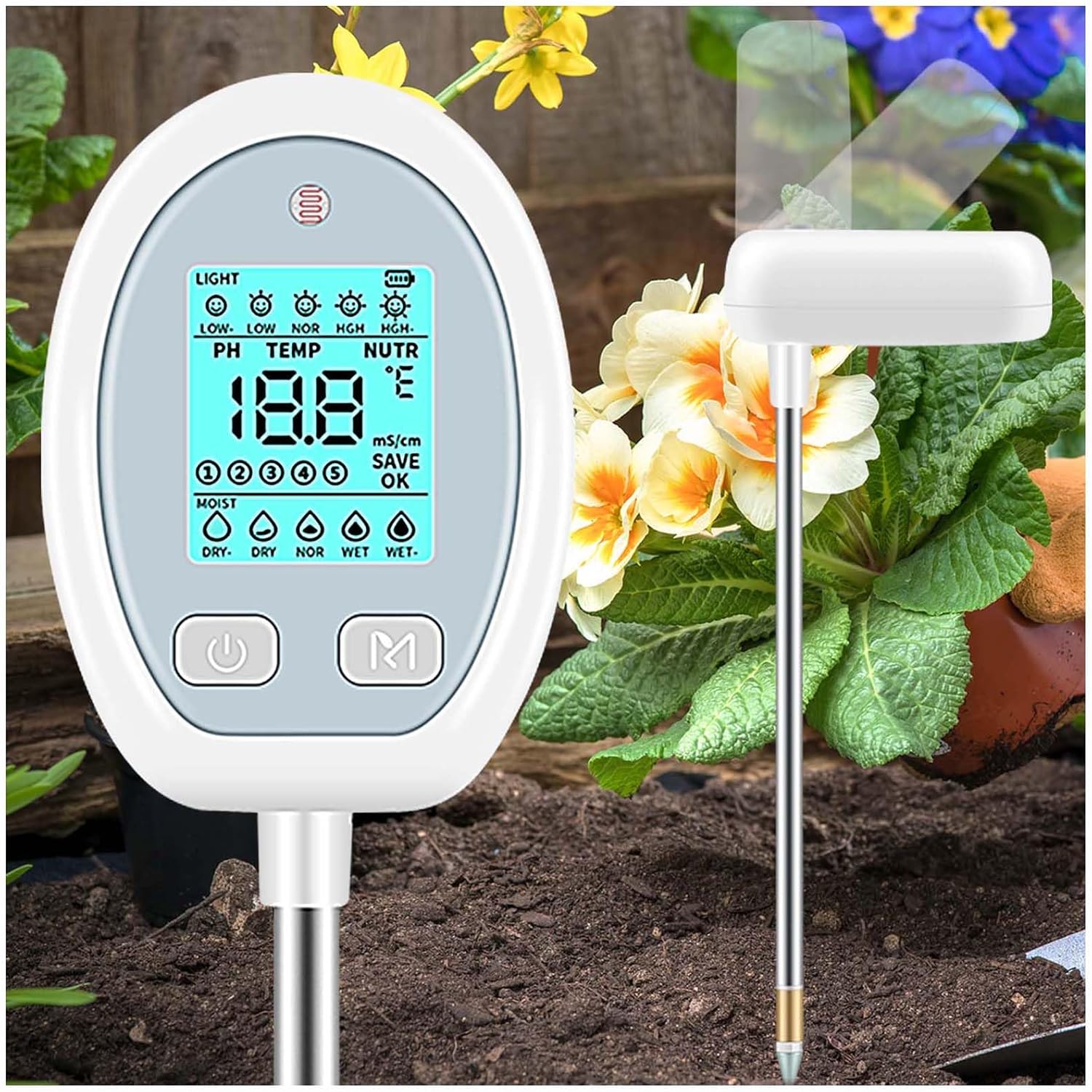 Landrip Medidor Humedad Plantas 5 en 1 🌱