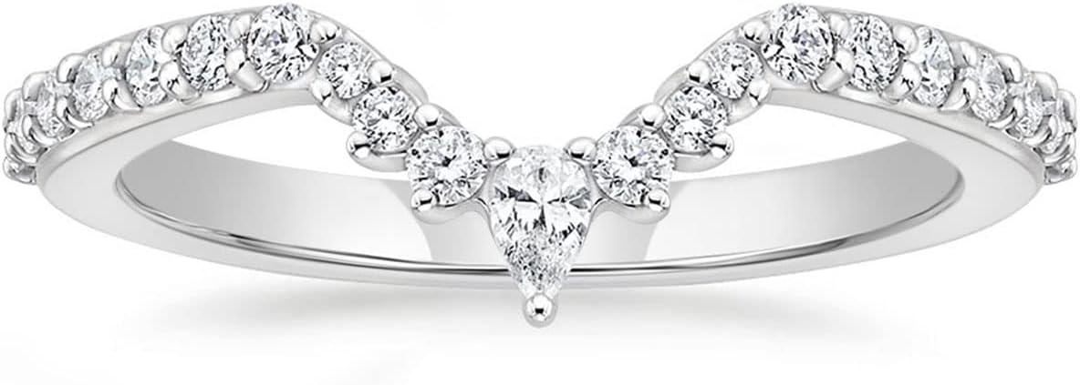 Thumbnail 6 de Titaniumcentral Vorsteckring Damen – zierlicher Eternity Ring mit Rosen- und Silberschliff, Zirkonia