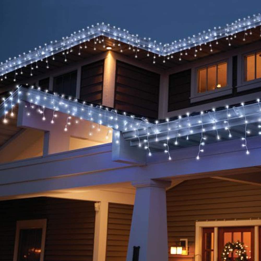 Thumbnail 5 de LYHOPE 432-LED Icicle Christmas Lights, 35.4ft, 8 Modes, White