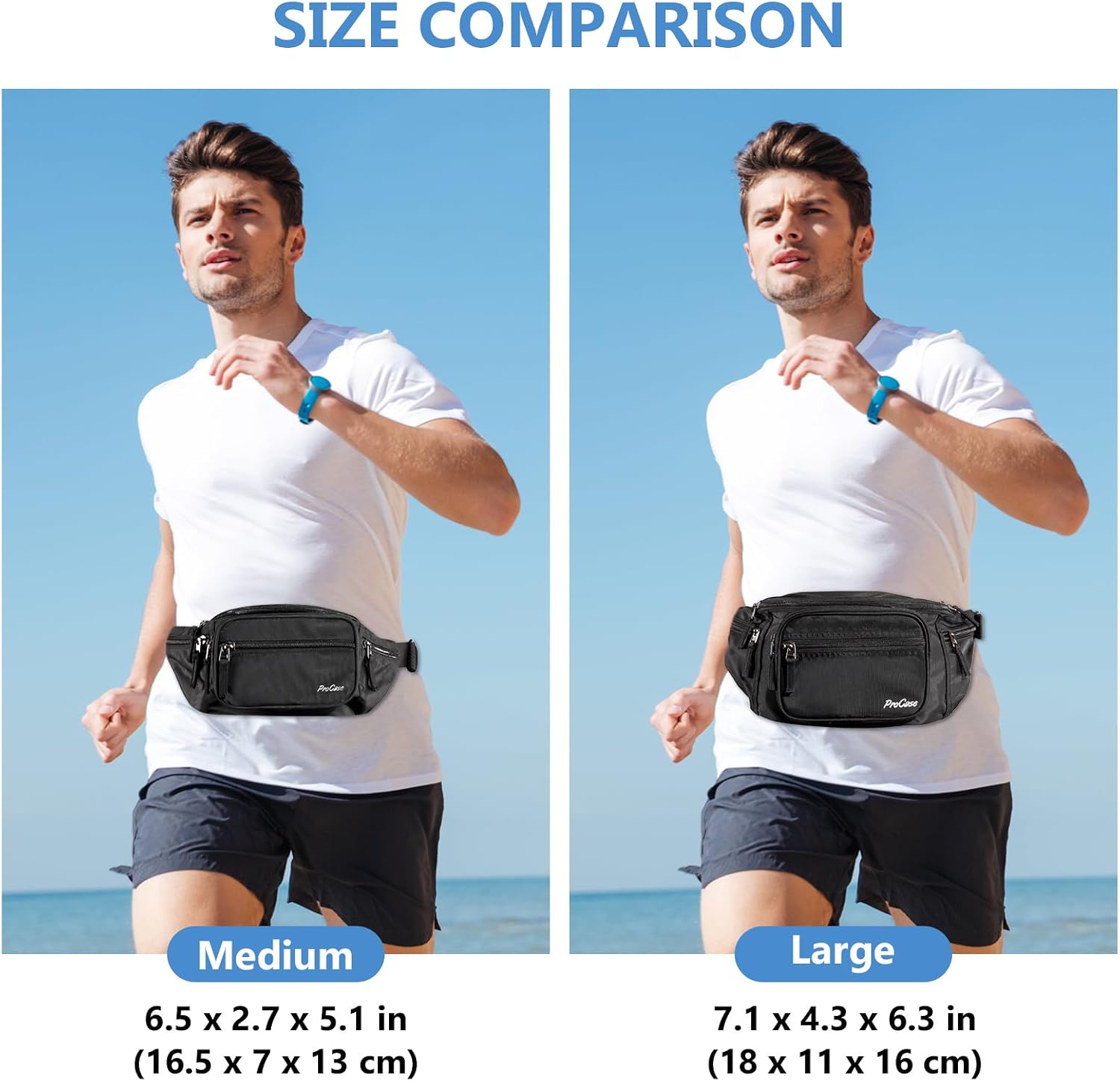 Thumbnail 4 de ProCase Große Bauchtasche 6 Taschen