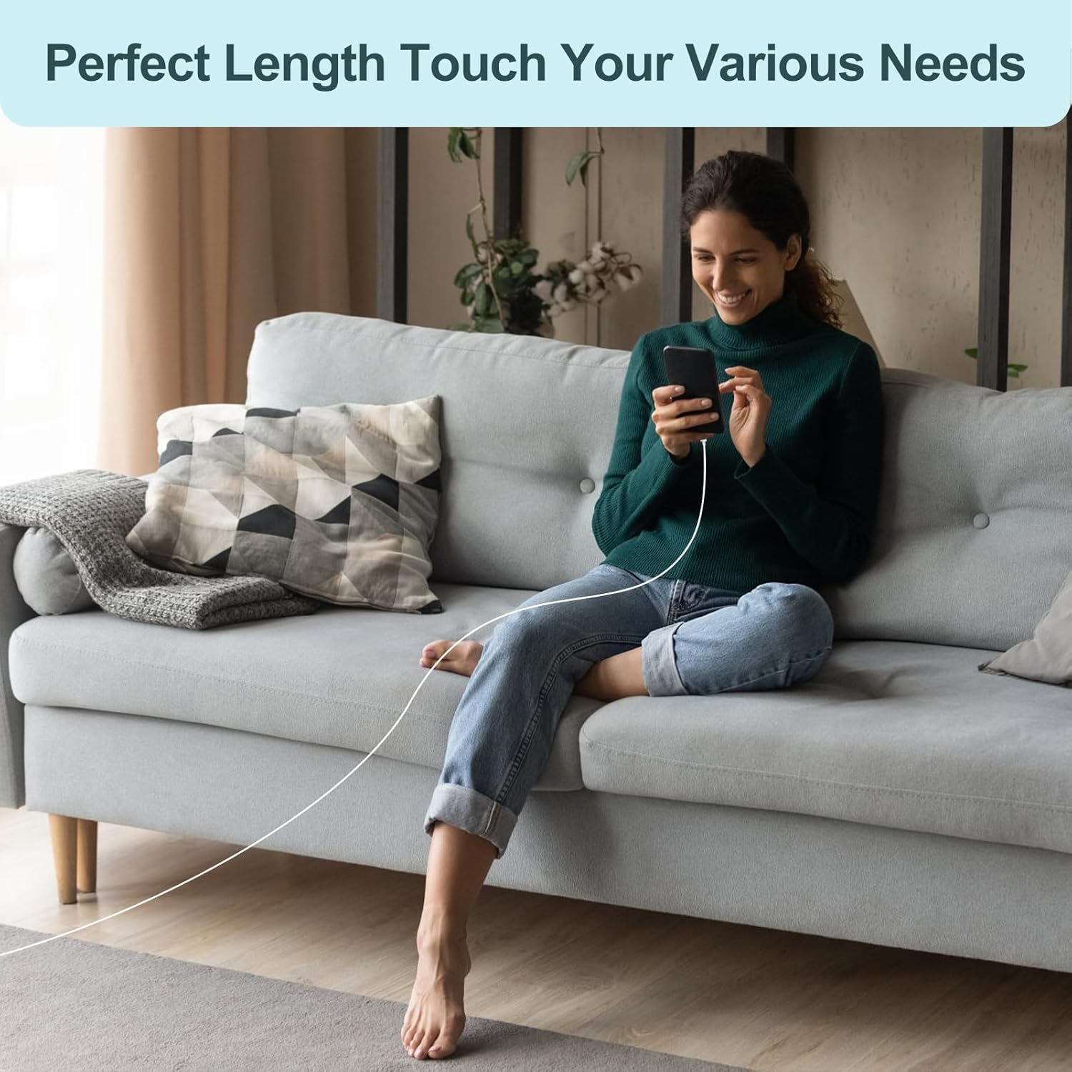 Thumbnail 5 de COONCXEN 240W USB-C Fast Charge Cable 10ft