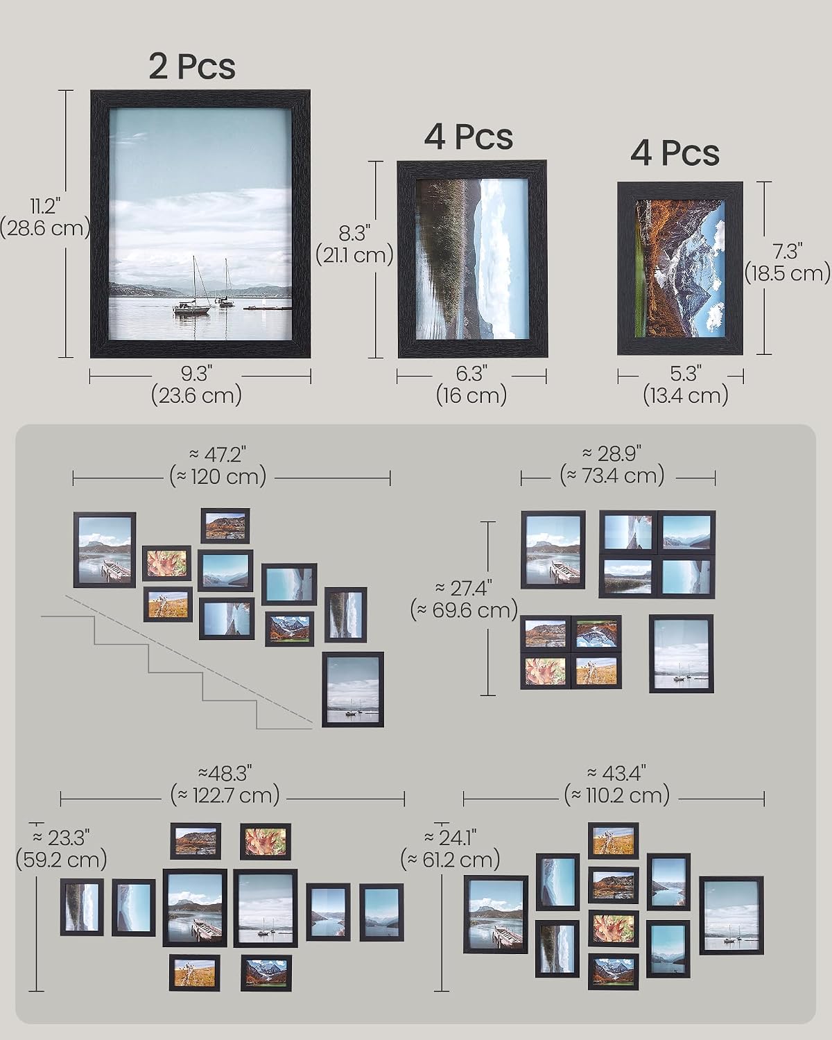 Thumbnail 5 de SONGMICS Set of 10 Picture Frames