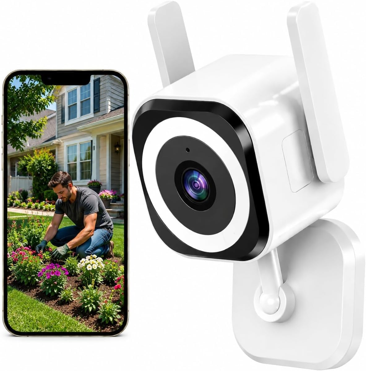 2K Outdoor Security Camera 2K, IP66 CCTV
