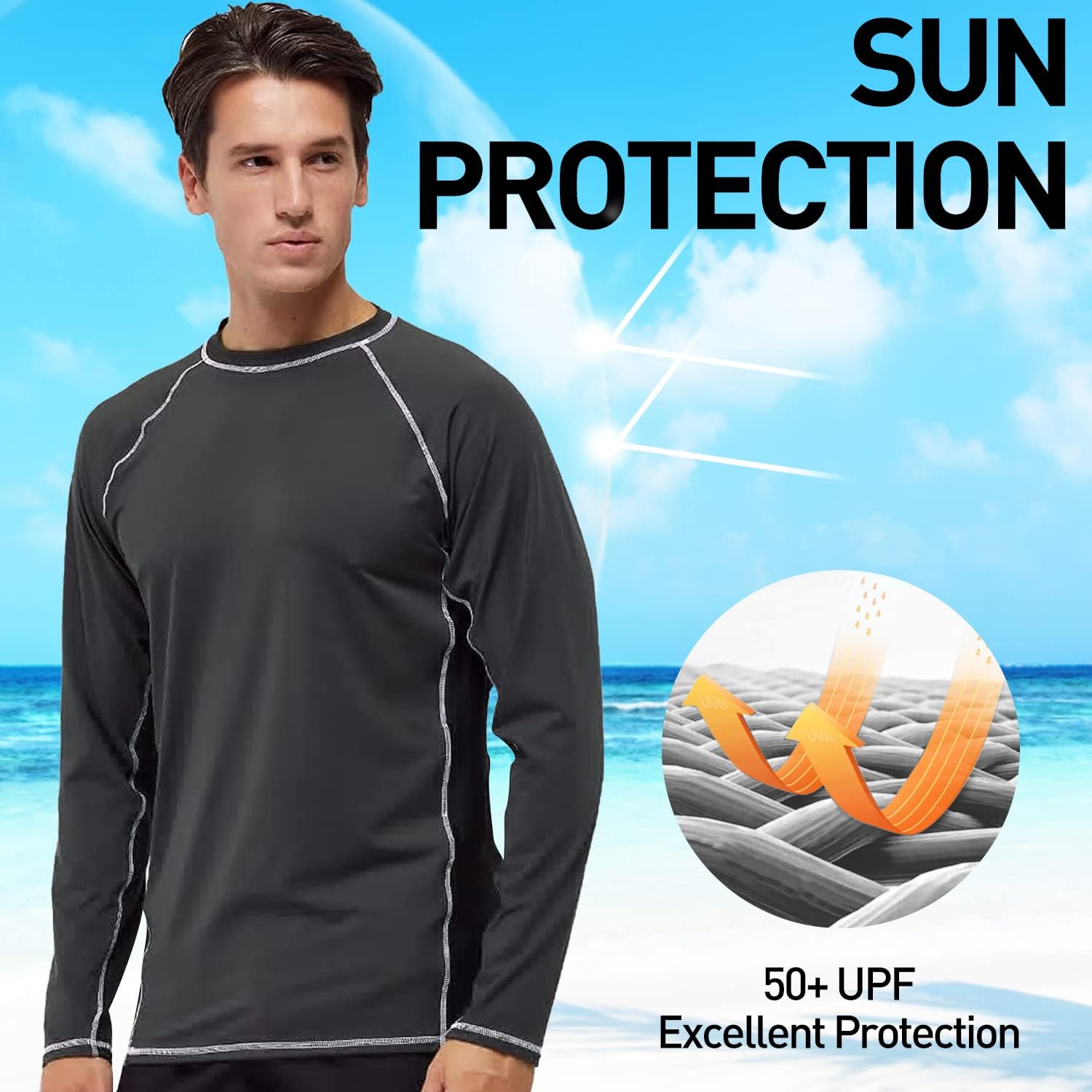 Detalle 2 de Arcweg Rashguard Mare Surf Uomo UPF 50+