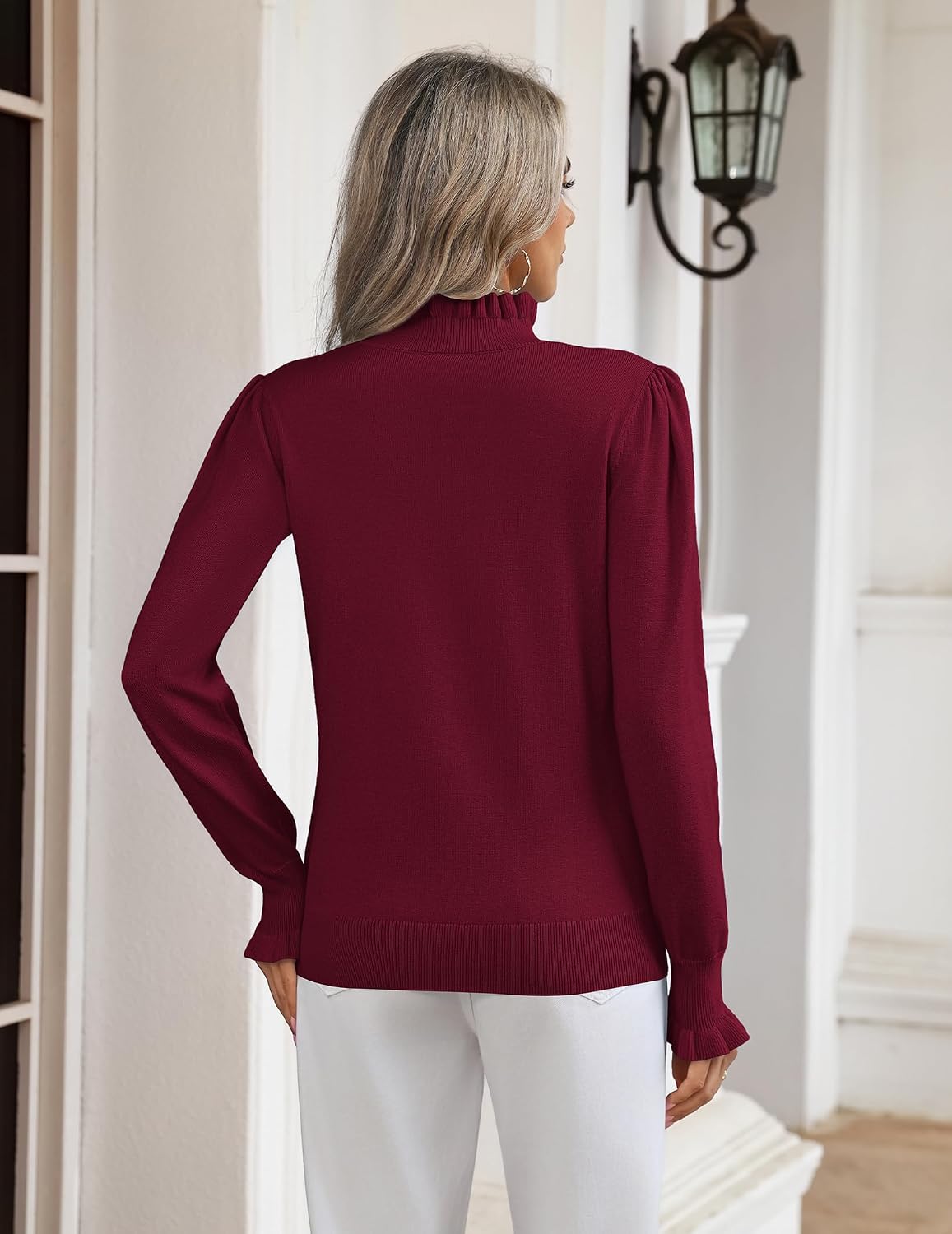 Detalle 2 de Zeagoo Women's Turtleneck Sweater