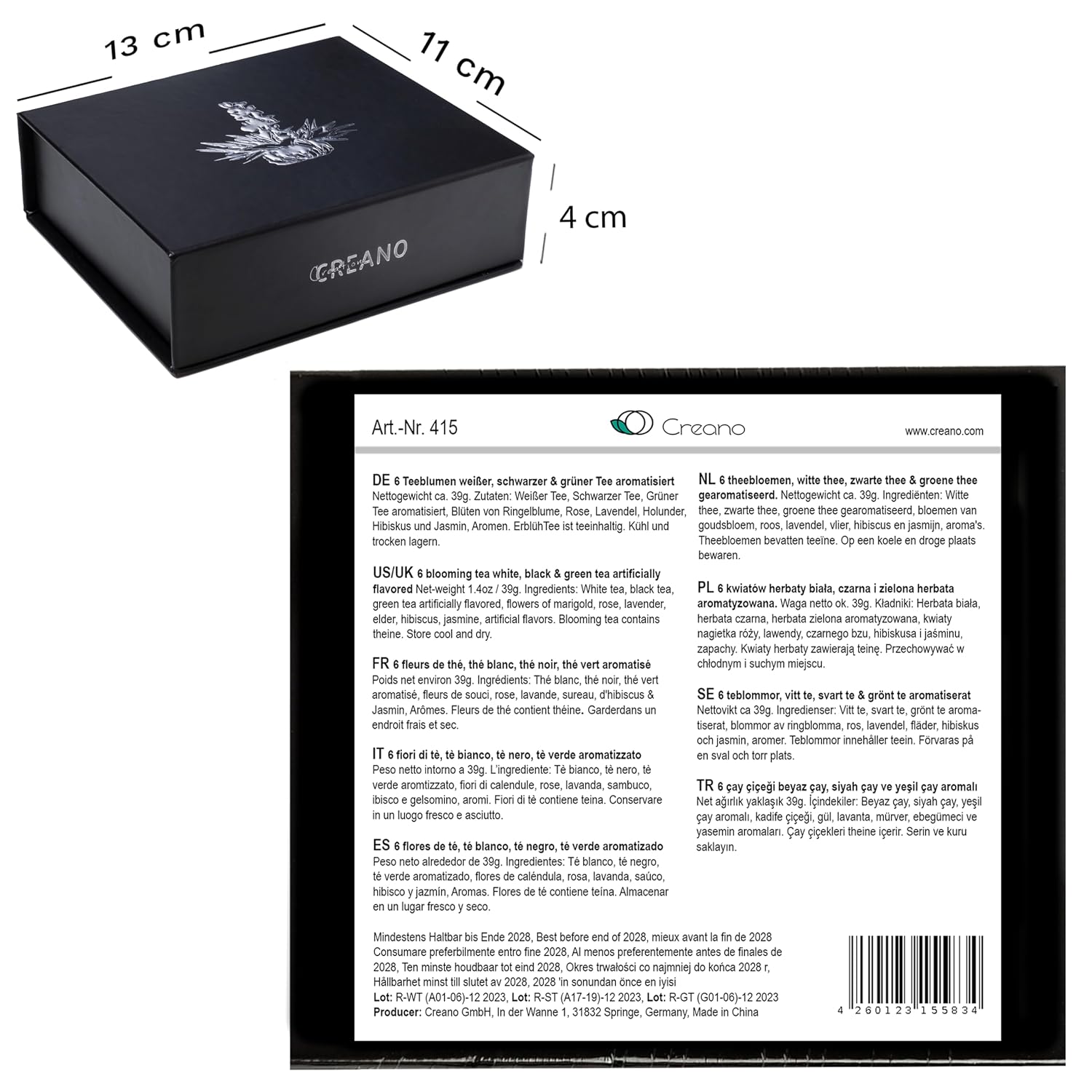 Thumbnail 4 de Creano 6 Teeblumen Geschenkbox – Teesortiment
