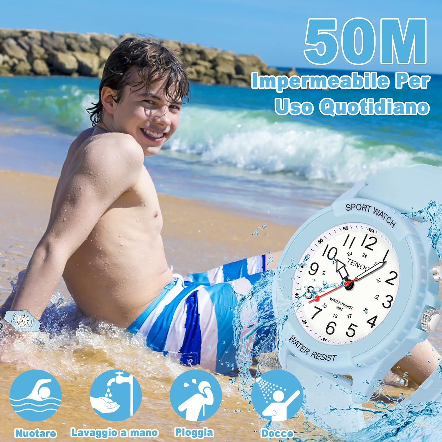 Detalle 2 de TENOCK Orologio Da Polso Sportivo 50 M