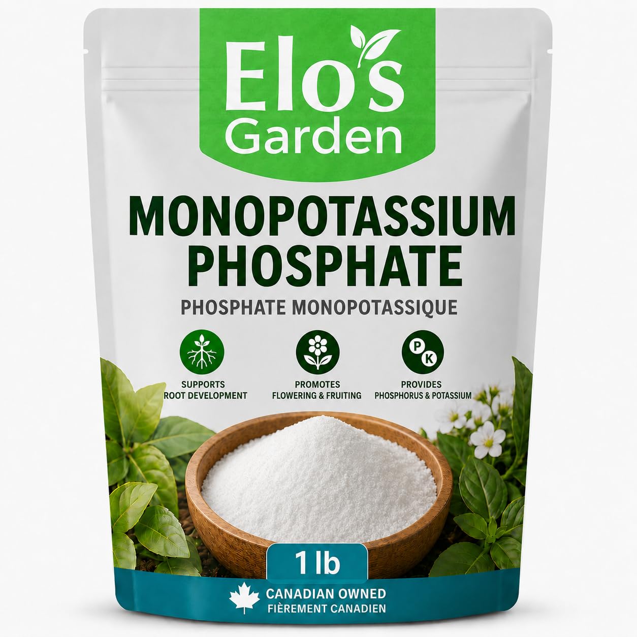 Detalle de Elo's Garden Monopotassium Phosphate Fertilizer, 1 lb, for Roots and Blooms
