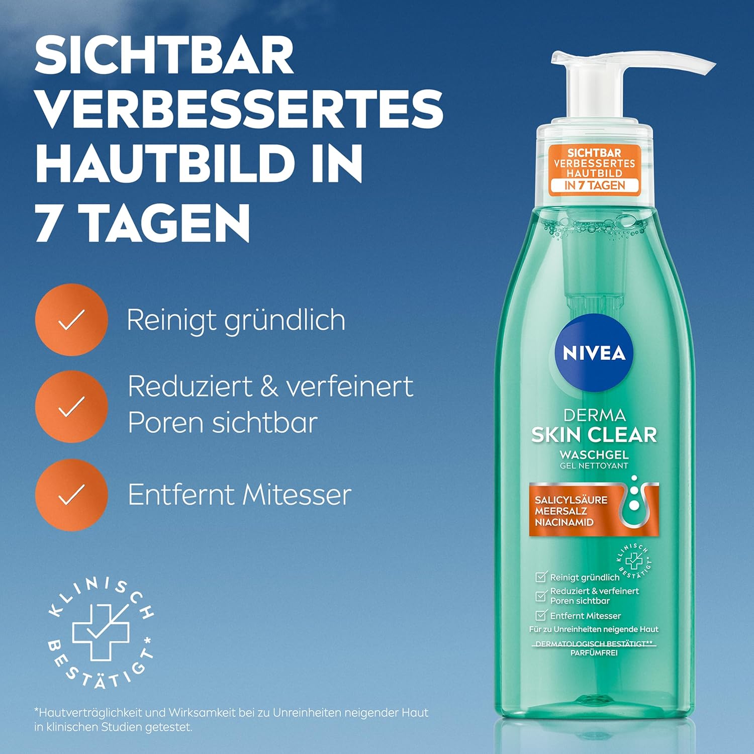 Thumbnail 3 de NIVEA Derma Skin Clear Routine Set mit Rebalance & Clear Serum, Nachtpeeling Serum & Waschgel (für unreine Haut)