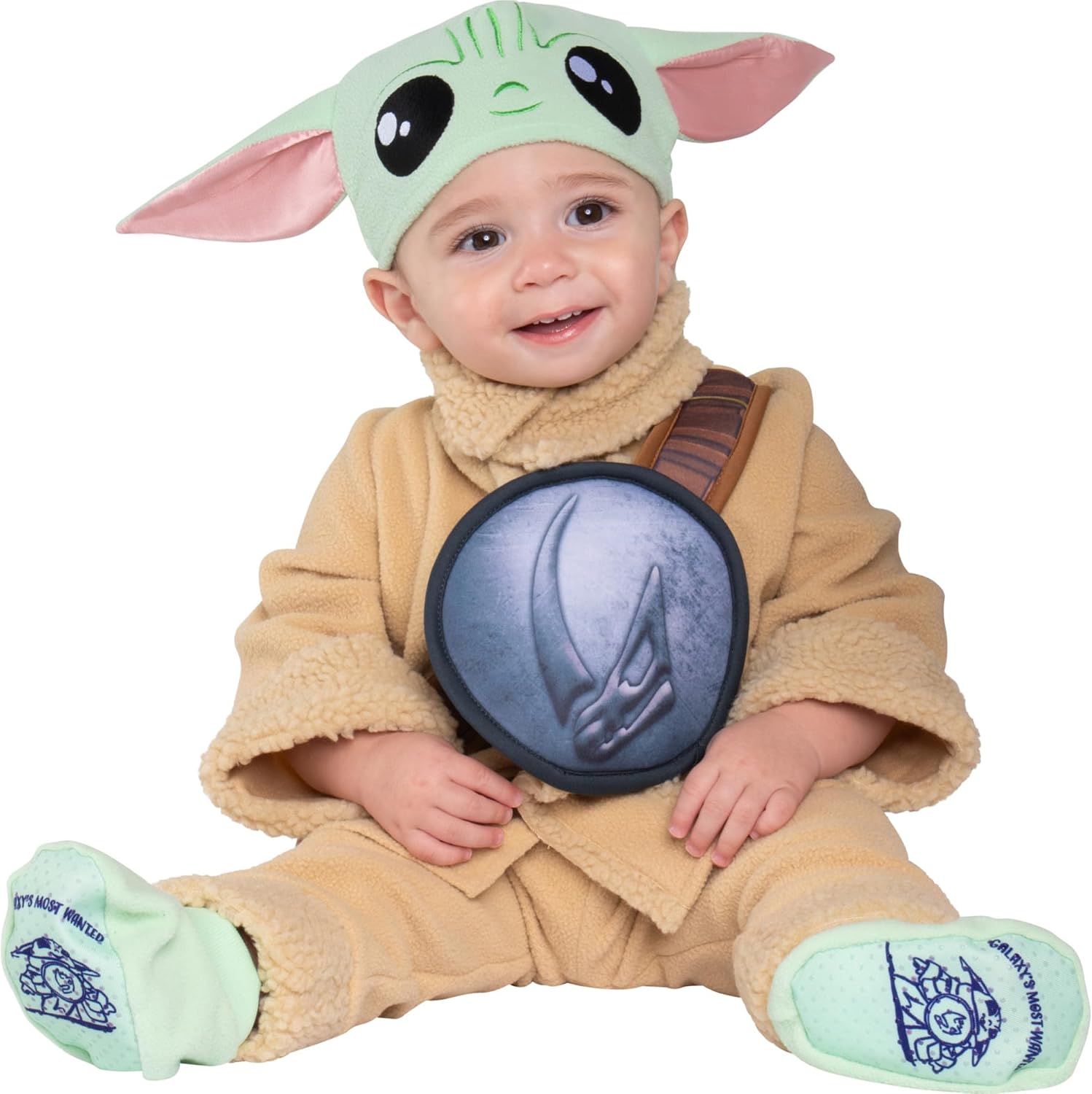 Detalle de STAR WARS Grogu Infant Halloween Costume with Five-Piece Outfit and Non-Slip Booties